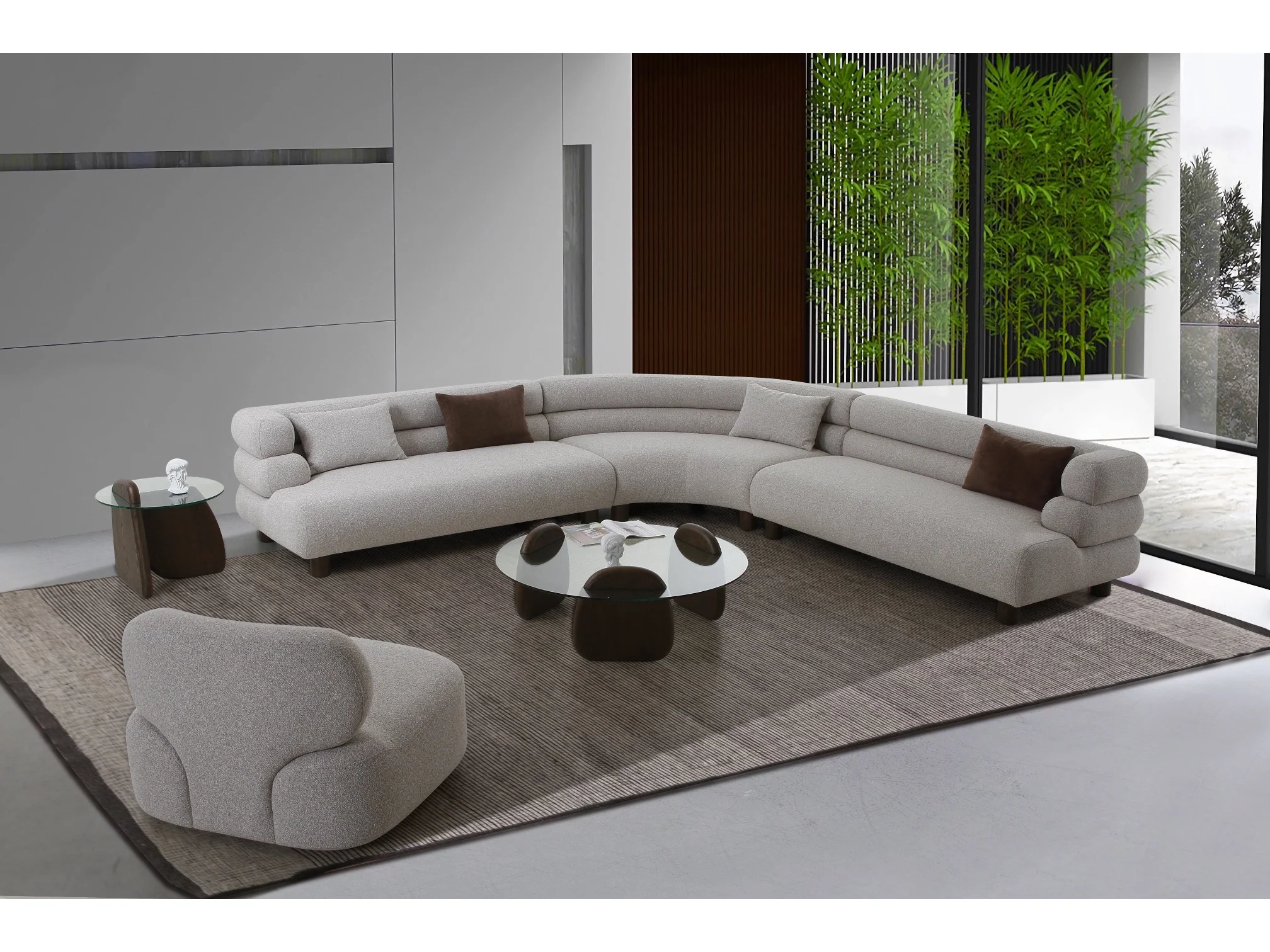 3-Piece Benton Performance Boucle Fabric Sectional - Image 10