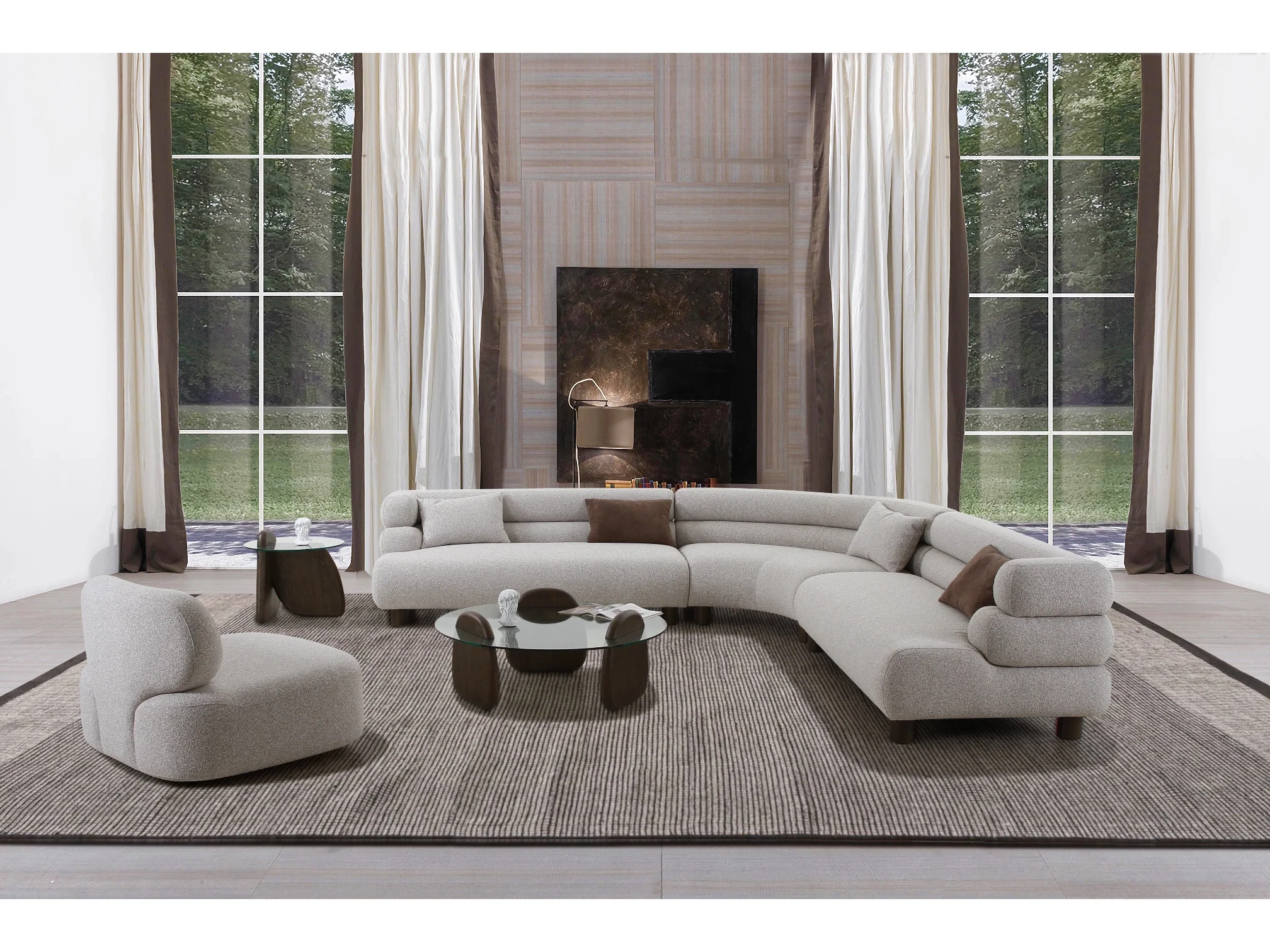 3-Piece Benton Performance Boucle Fabric Sectional - Image 8