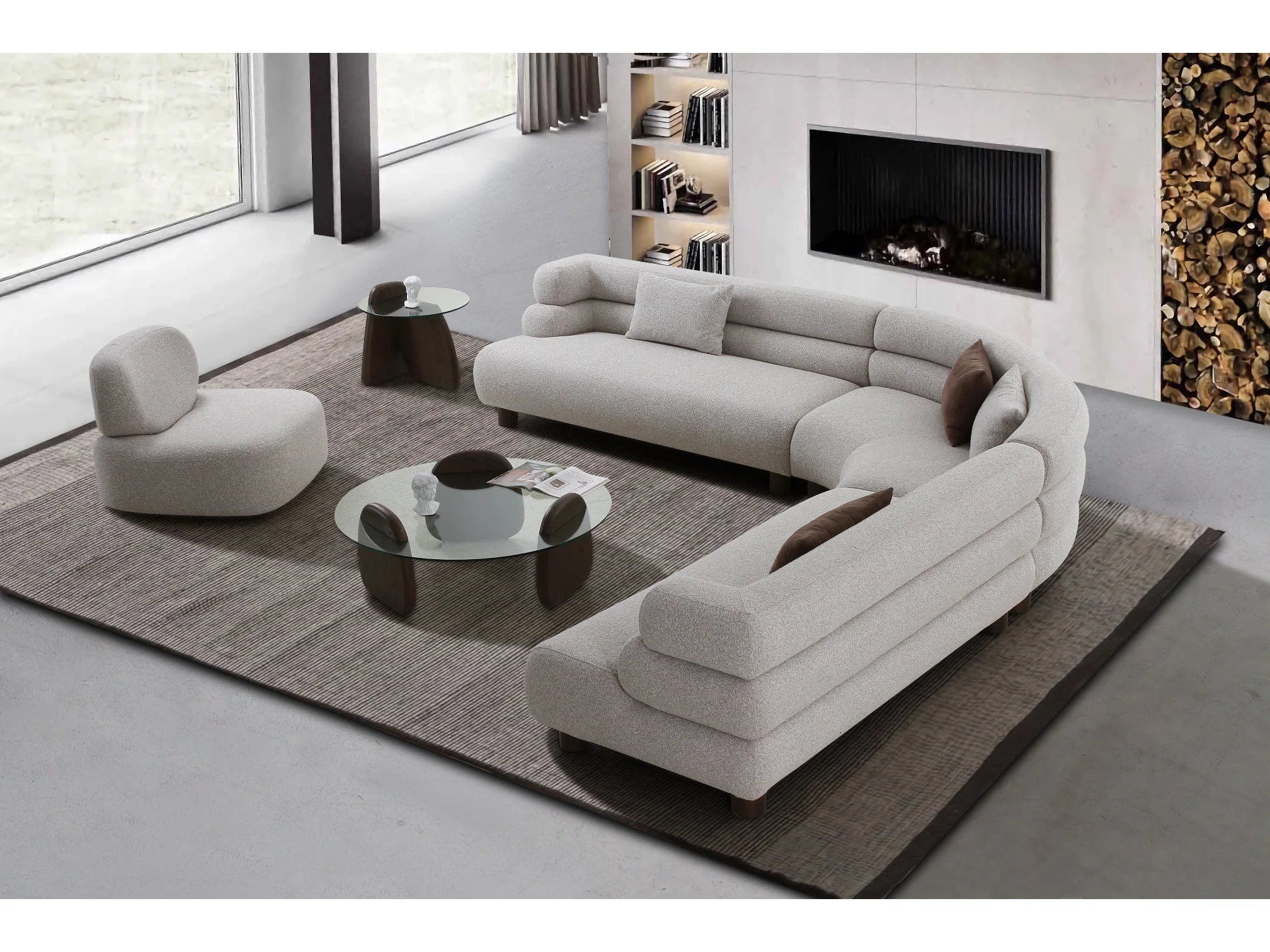 3-Piece Benton Performance Boucle Fabric Sectional - Image 9