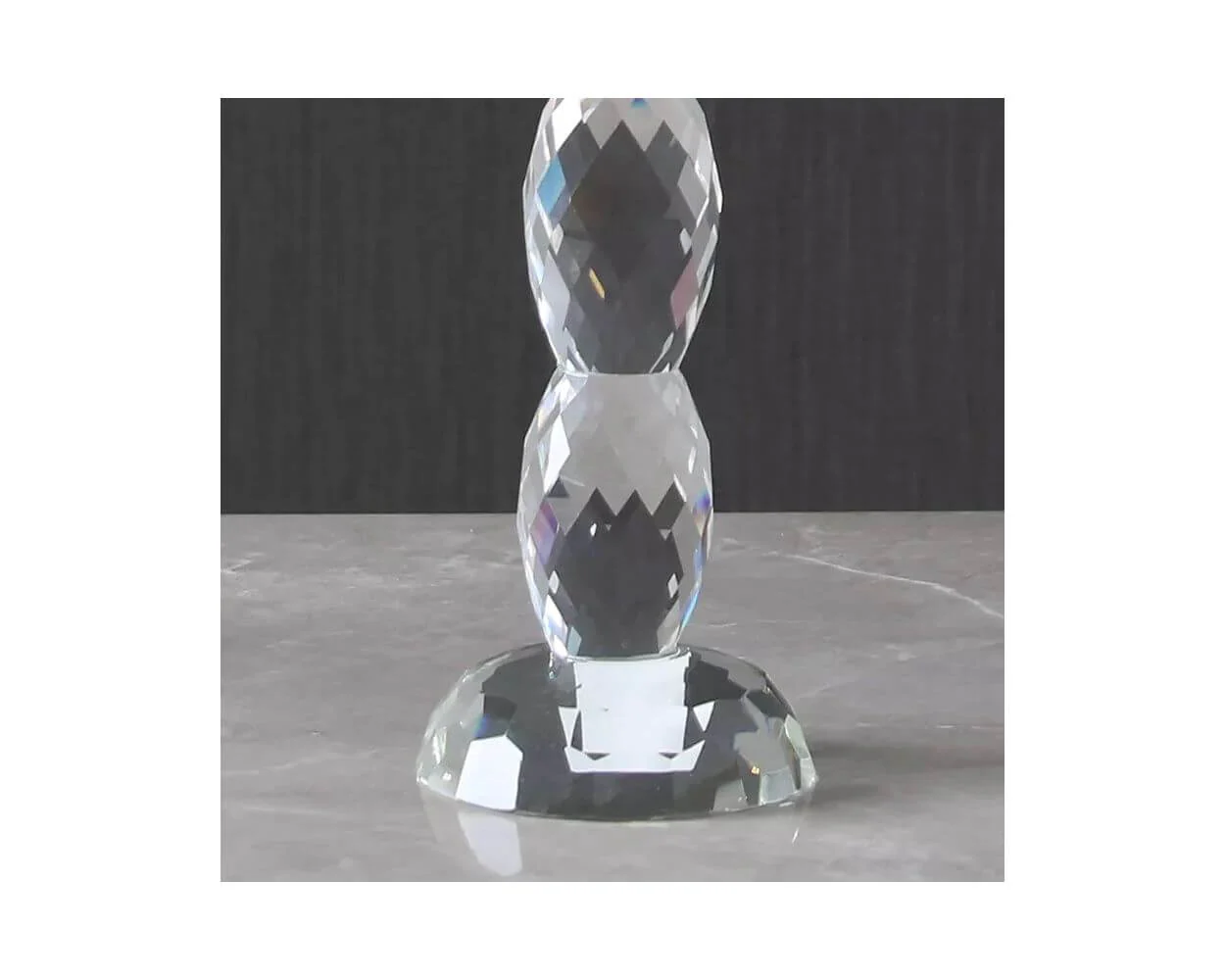 3-Piece Thick Clear Crystal Glass Votive Centerpiece Candle Holder - Image 3