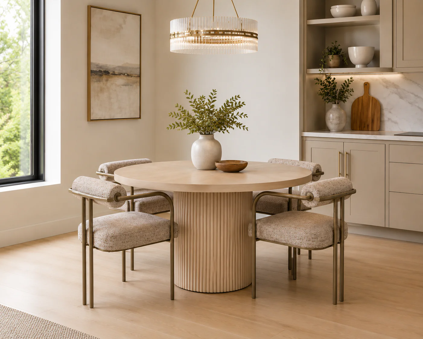 48" Sera Solid Wood And Oak Veneer Dining Table - Image 12
