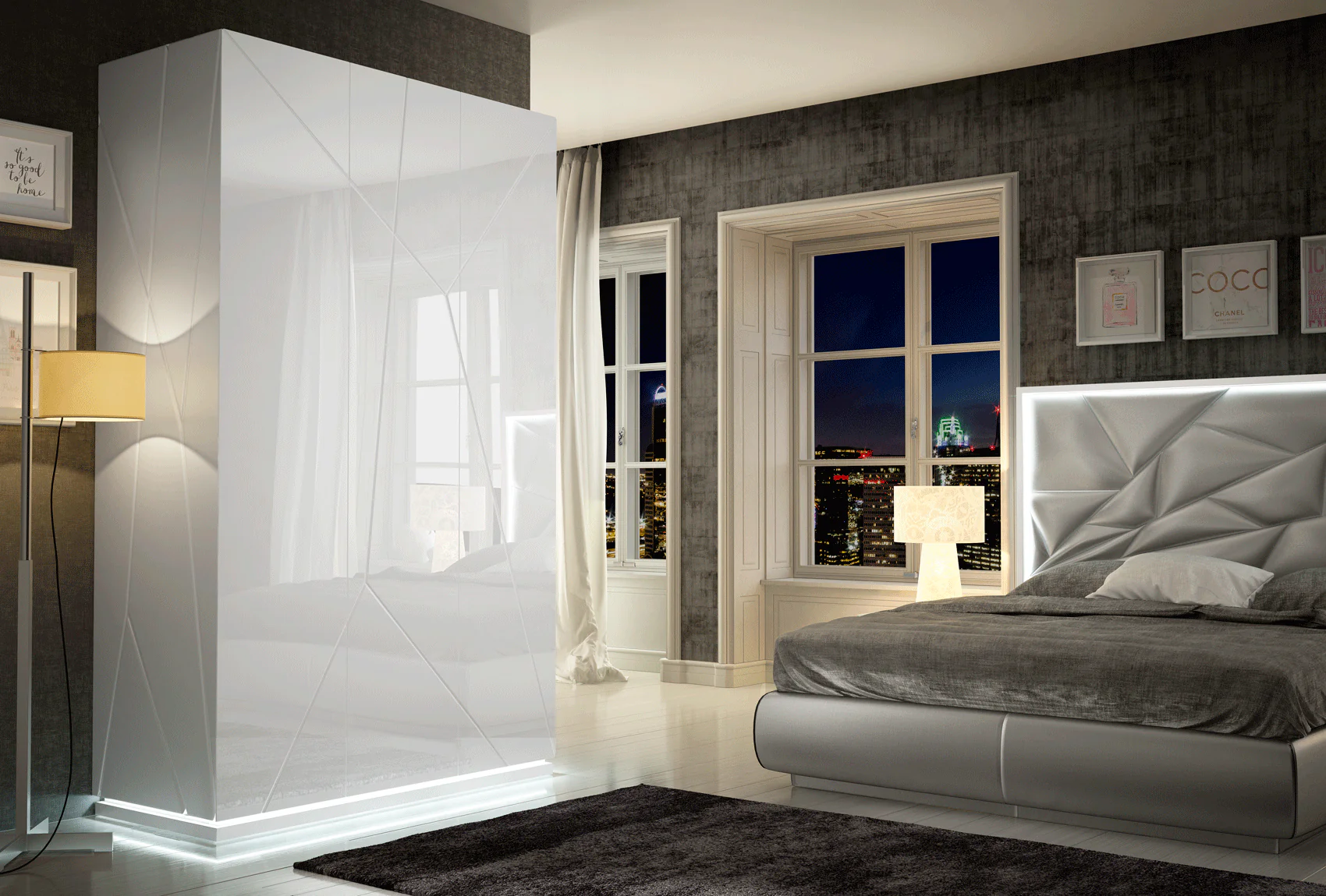 5-Piece Mikonos Led Panel Bedroom Set - Image 11