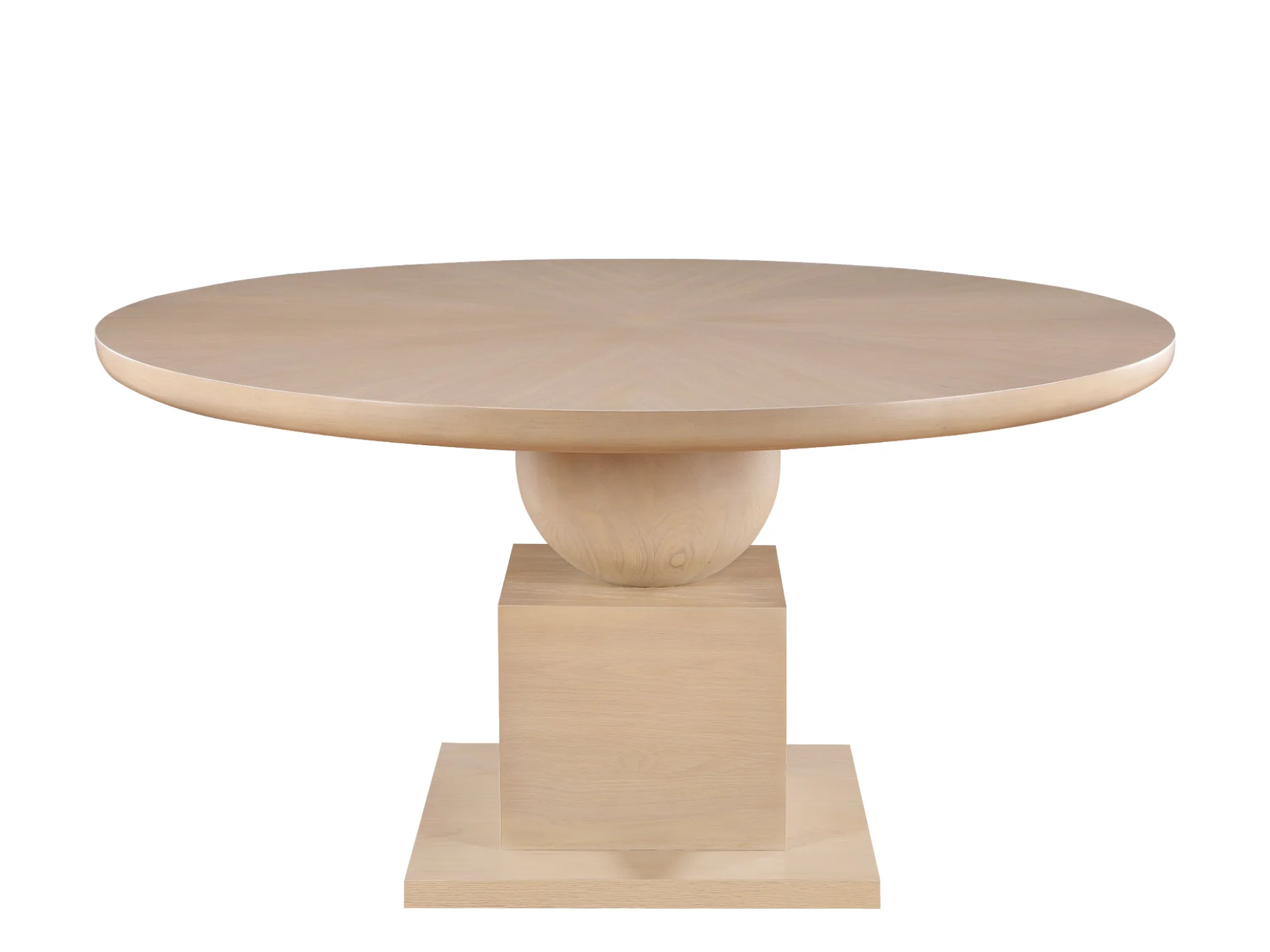 60" Albany Solid Wood And Oak Veneer Dining Table Natural - Image 3