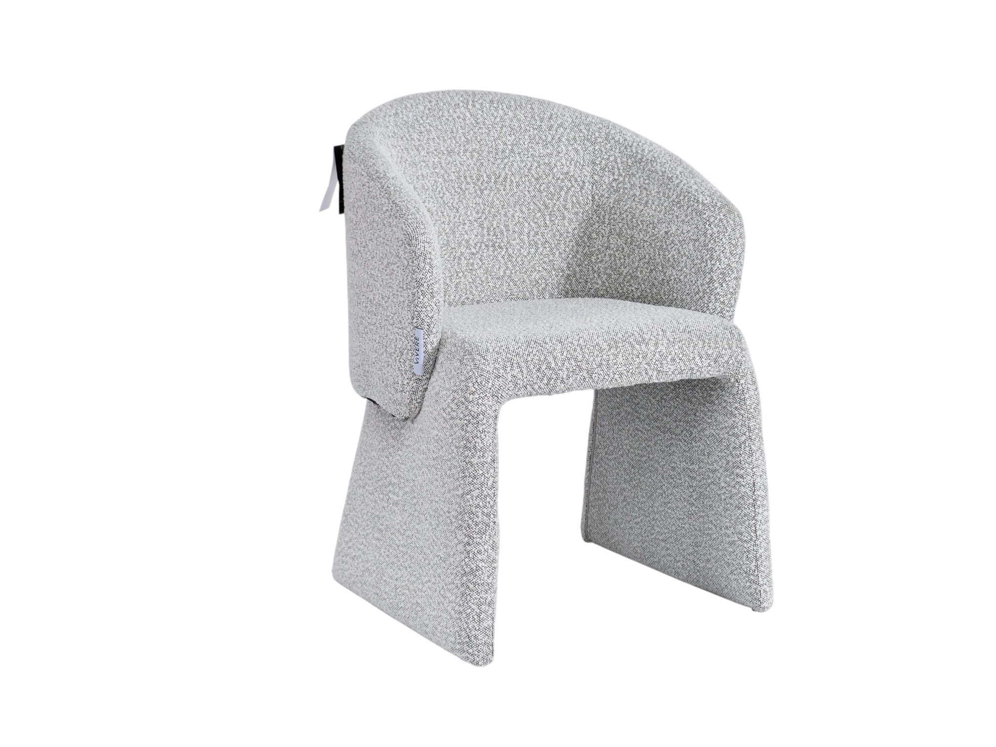 Aria Boucle Dining Chair Light Gray - Image 4