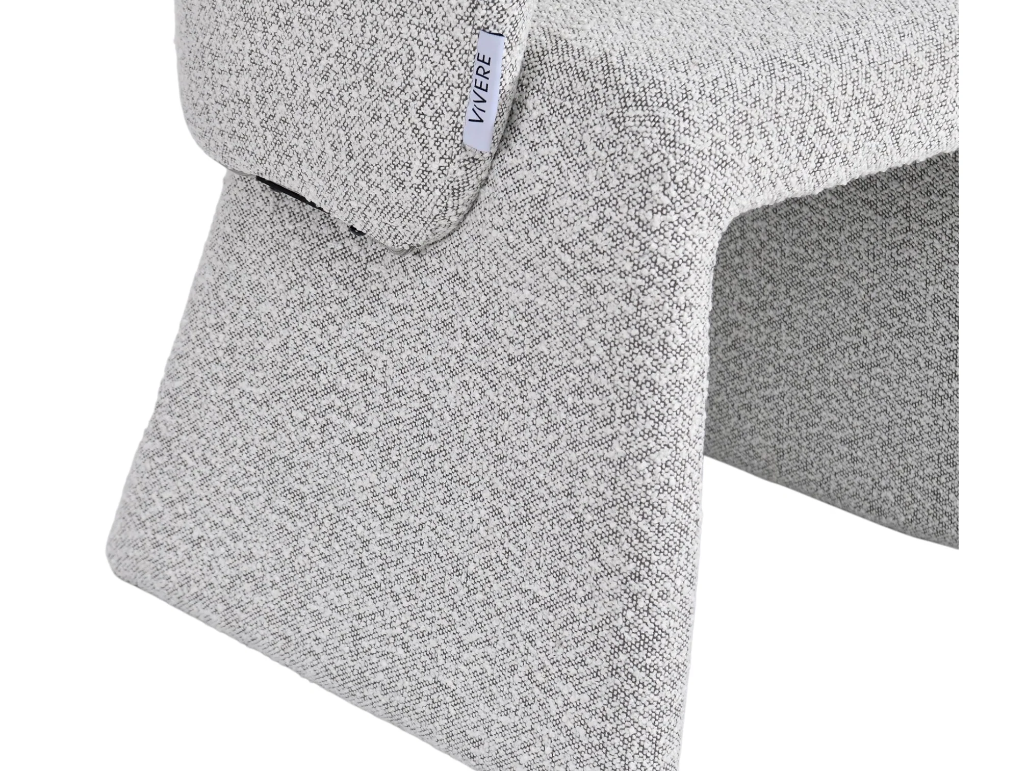 Aria Boucle Dining Chair Light Gray - Image 9