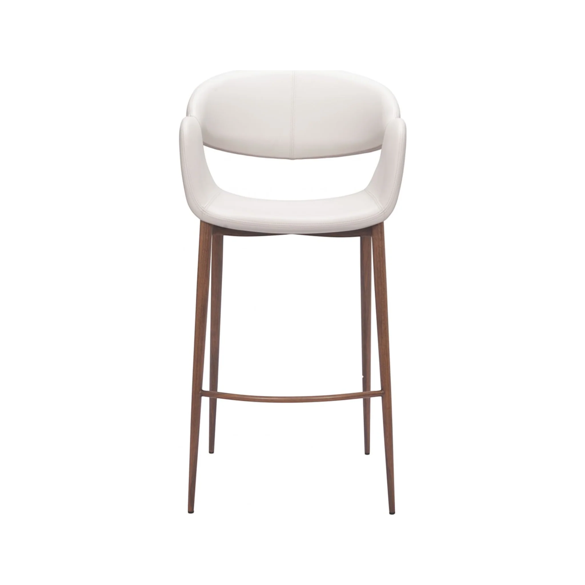 Aspen Bar Stool Beige & Walnut - Set Of 2