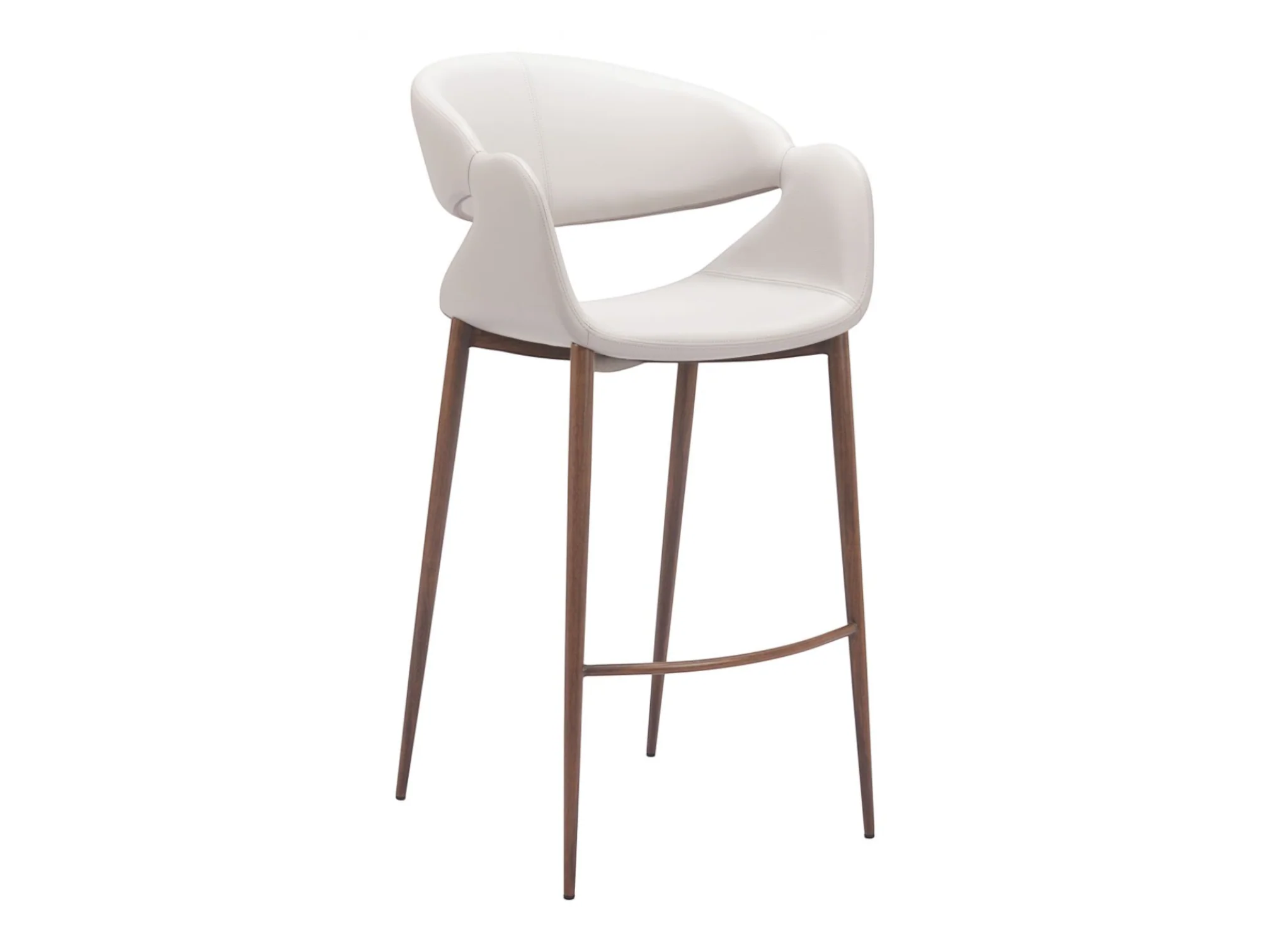 Aspen Bar Stool Beige & Walnut - Set Of 2 - Image 10