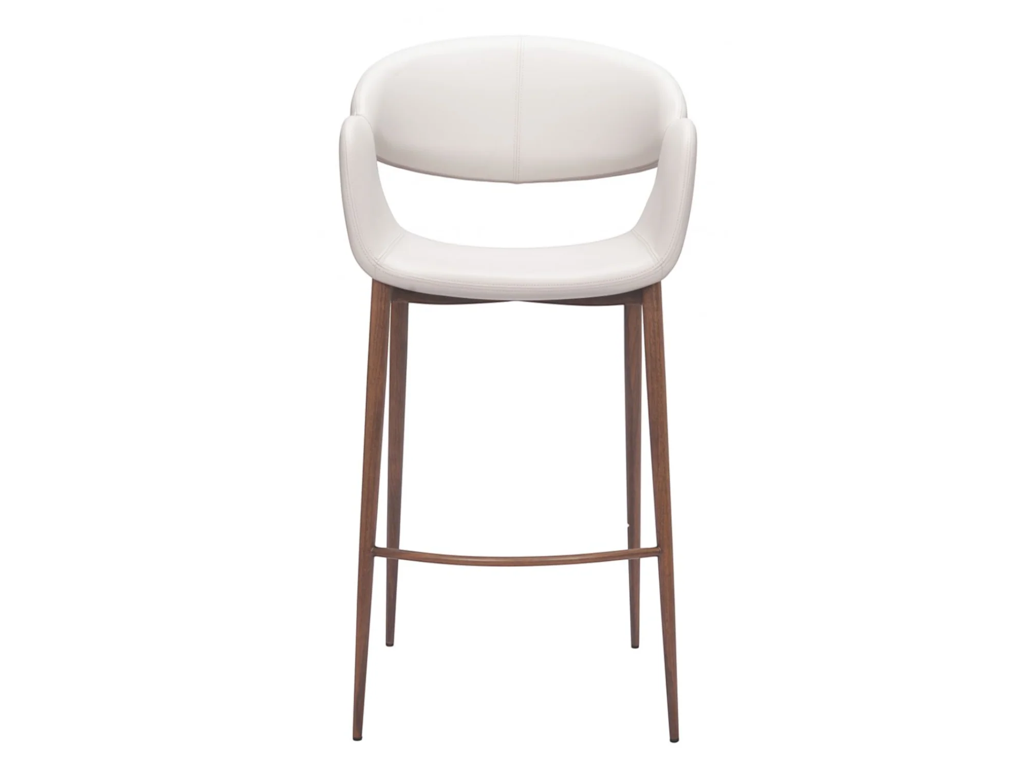 Aspen Bar Stool Beige & Walnut - Set Of 2 - Image 2