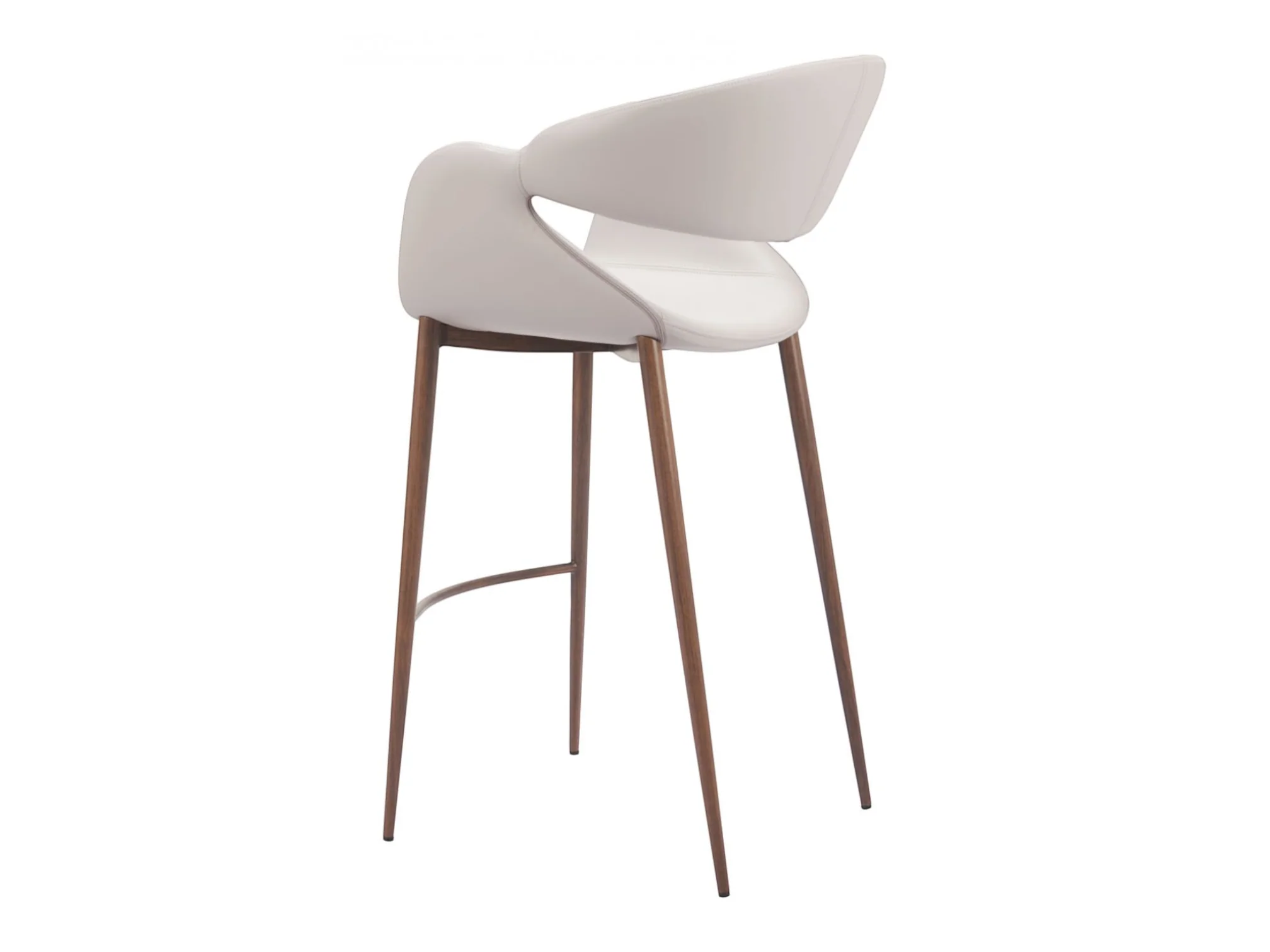 Aspen Bar Stool Beige & Walnut - Set Of 2 - Image 3