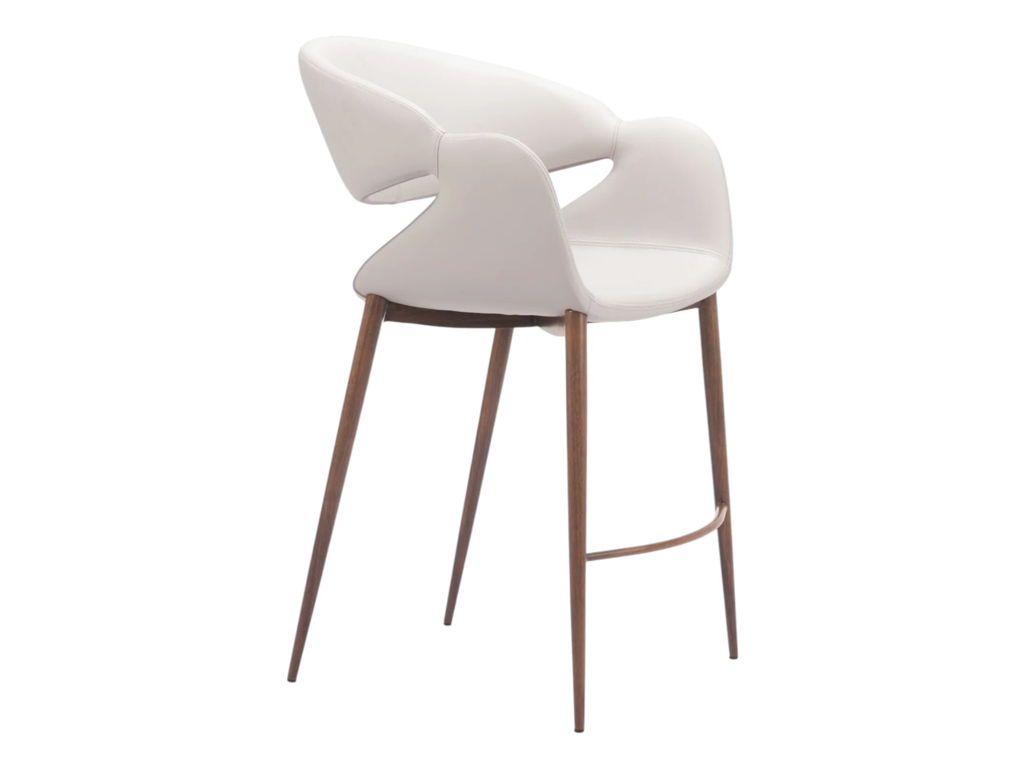 Aspen Counter Stool Beige & Walnut - Set Of 2 - Image 10