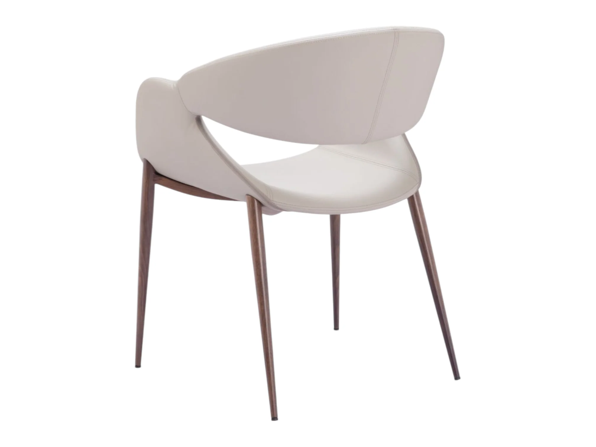 Aspen Dining Chair Beige & Walnut - Set Of 2 - Image 11