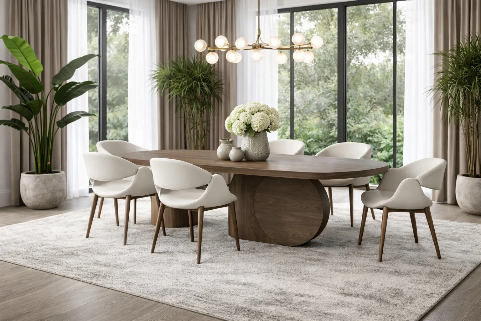 Aspen Dining Chair Beige & Walnut - Set Of 2 - Image 15