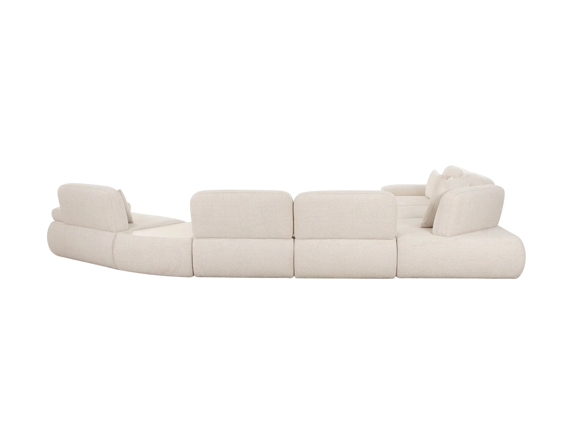 Astor 5-Piece Modular Cream Fabric Sectional - Image 11