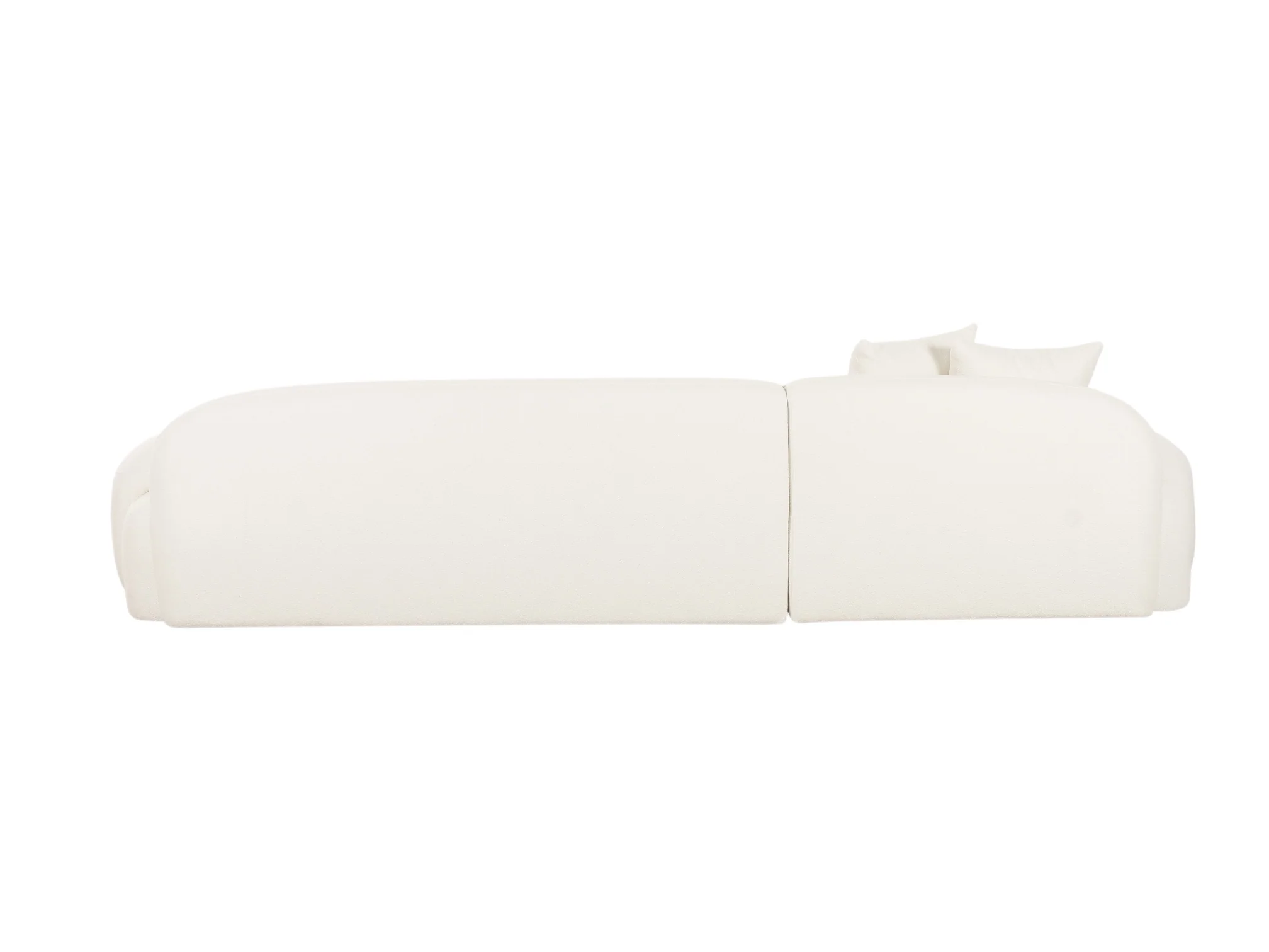 Audra 131" 2-Piece Ivory Performance Boucle Chaise Sectional - Image 8