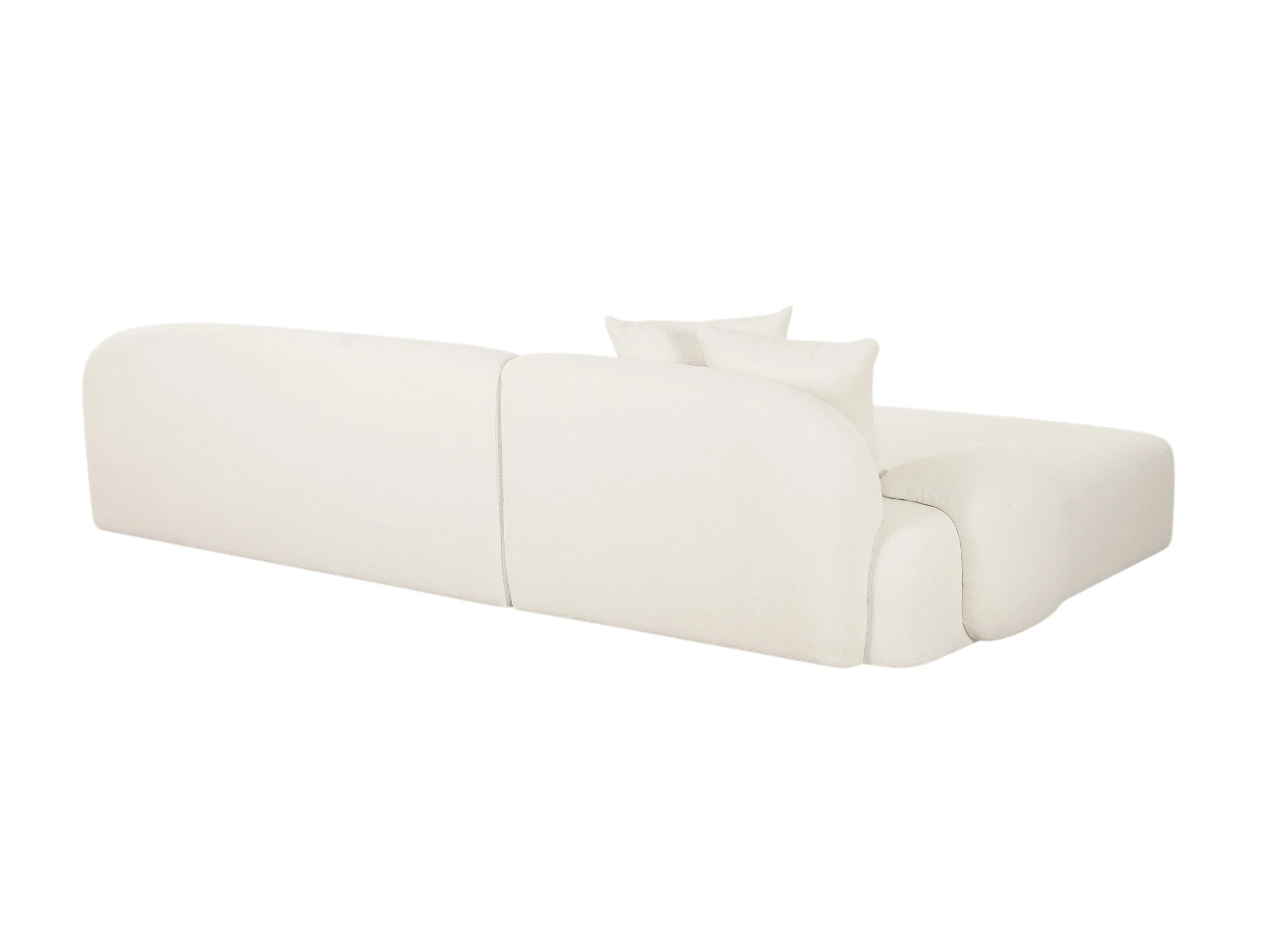 Audra 131" 2-Piece Ivory Performance Boucle Chaise Sectional - Image 9