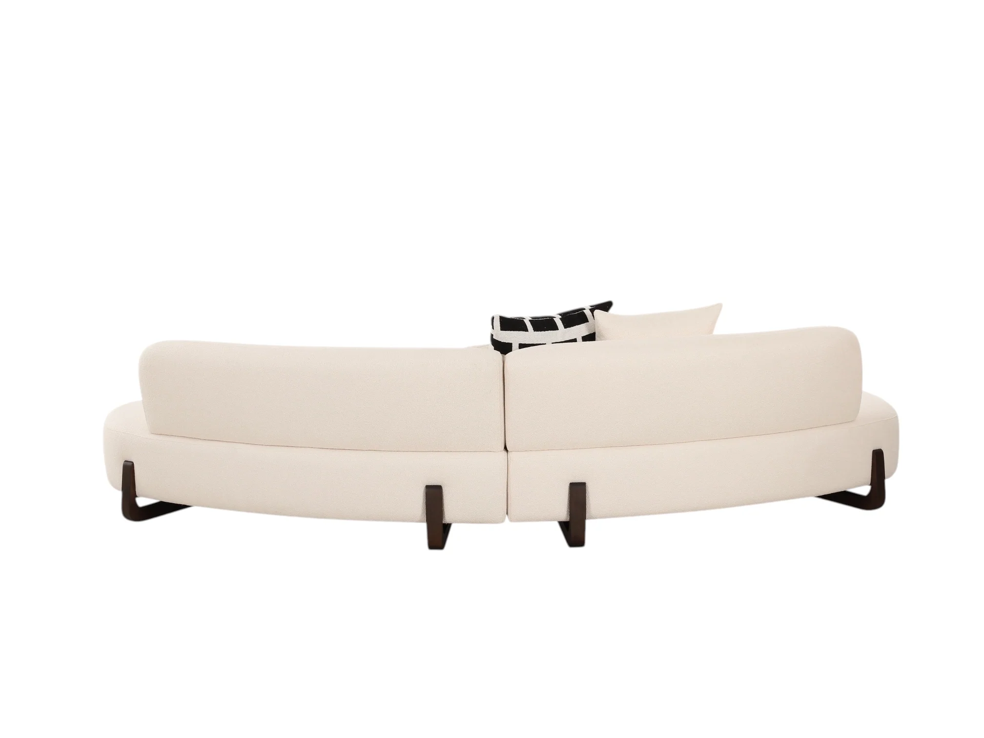 Baudin 120" 2-Piece Cream Performance Bouclé Sectional - Image 10