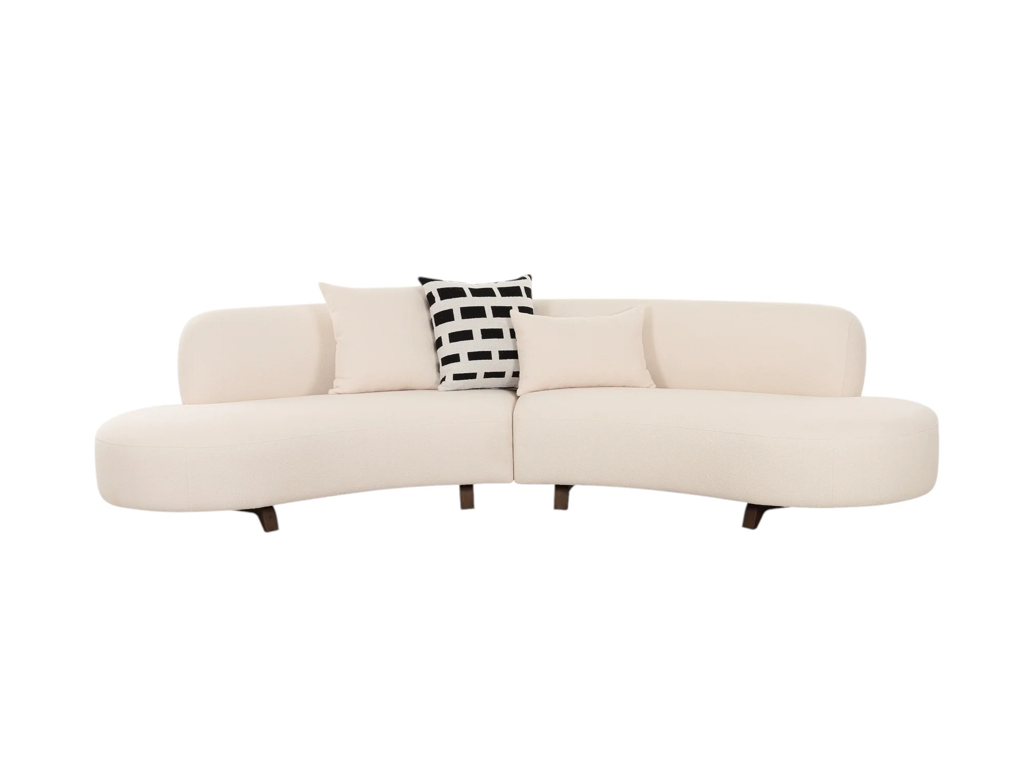 Baudin 120" 2-Piece Cream Performance Bouclé Sectional - Image 7