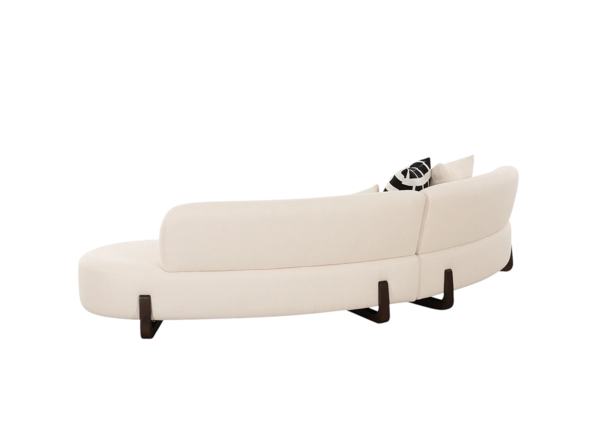 Baudin 120" 2-Piece Cream Performance Bouclé Sectional - Image 9