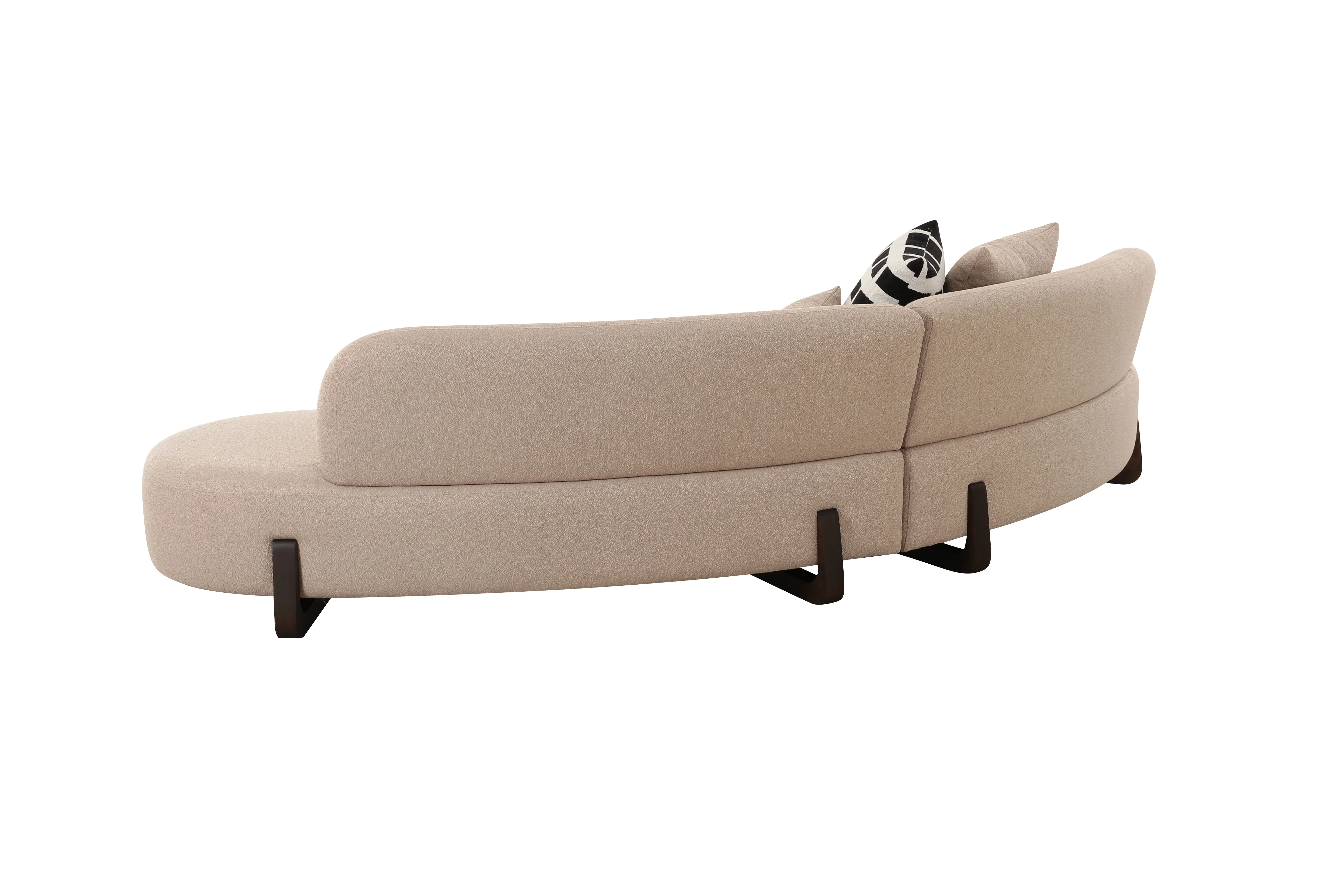 Baudin 120" 2-Piece Desert Tan Performance Bouclé Sectional - Image 5