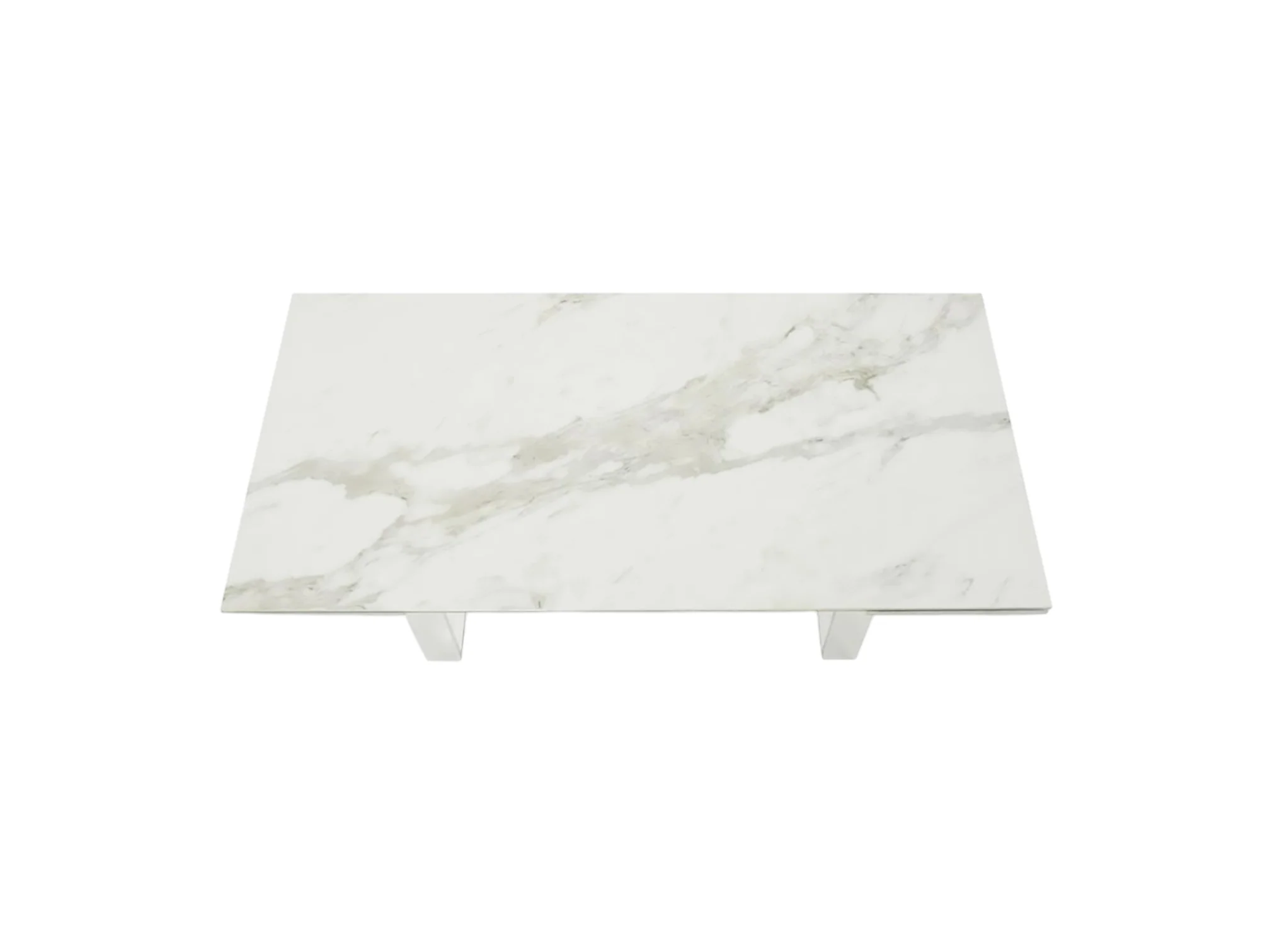 Bedford Motorized White Marble-Look Ceramic Dining Table - Image 7