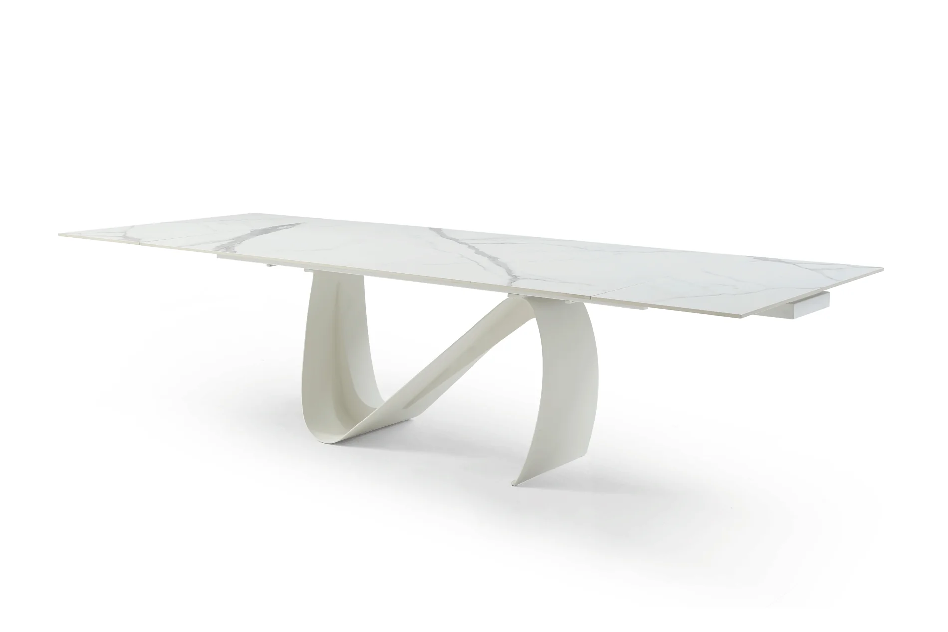 Berlin Extension Ceramic Dining Table White - Image 3