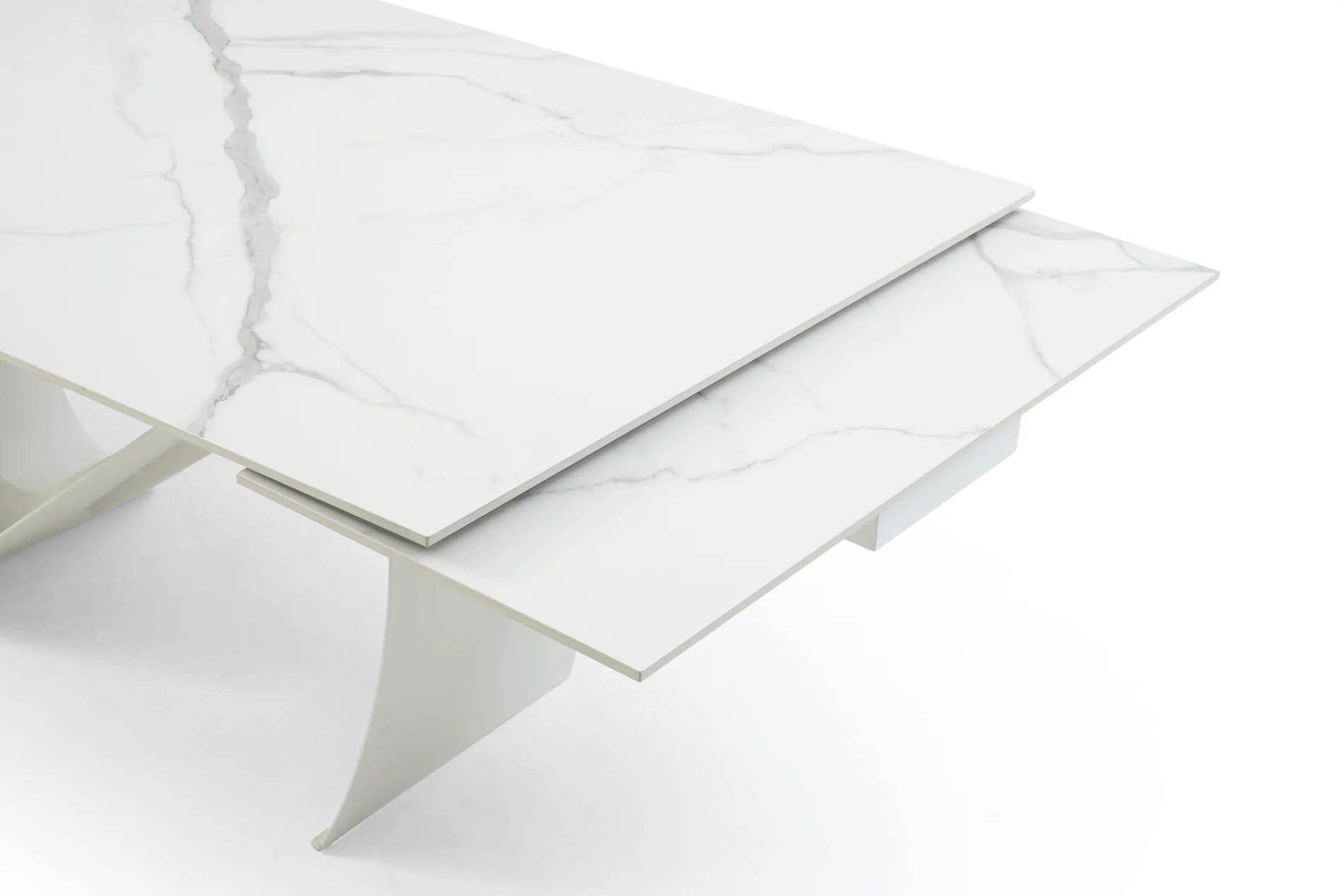 Berlin Extension Ceramic Dining Table White - Image 4