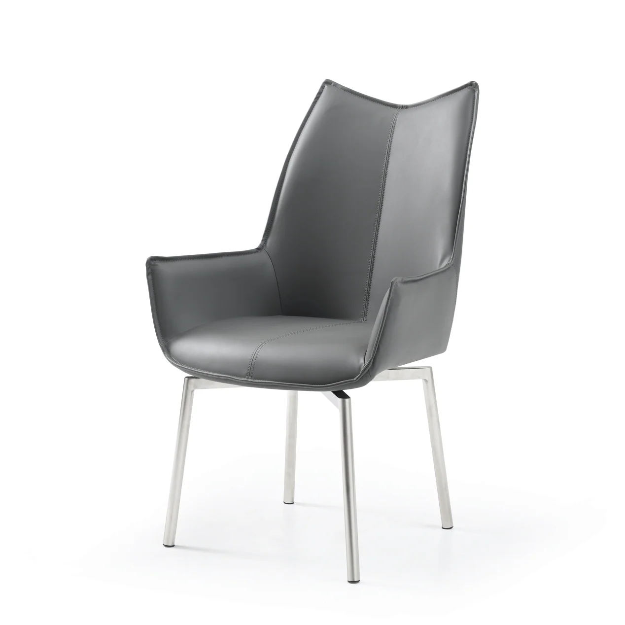 Berlin Swivel Dining Chair Grey - Image 2
