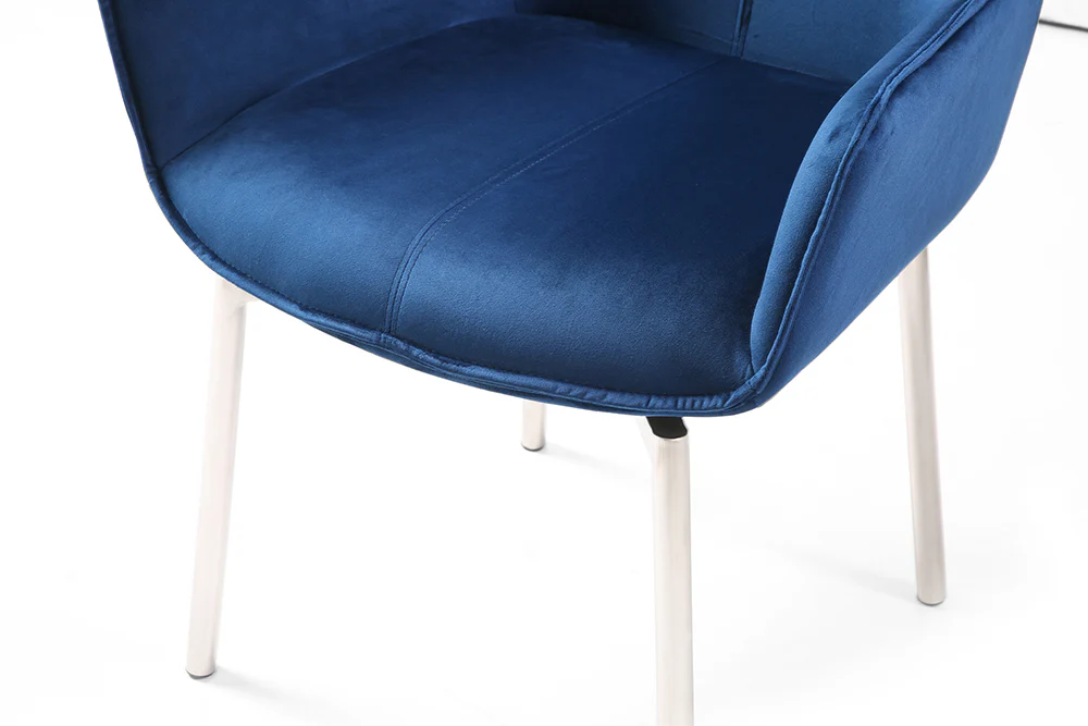 Berlin Swivel Dining Chair Navy - Image 5