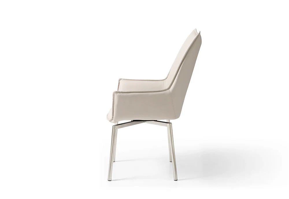 Berlin Swivel Dining Chair Taupe - Image 4