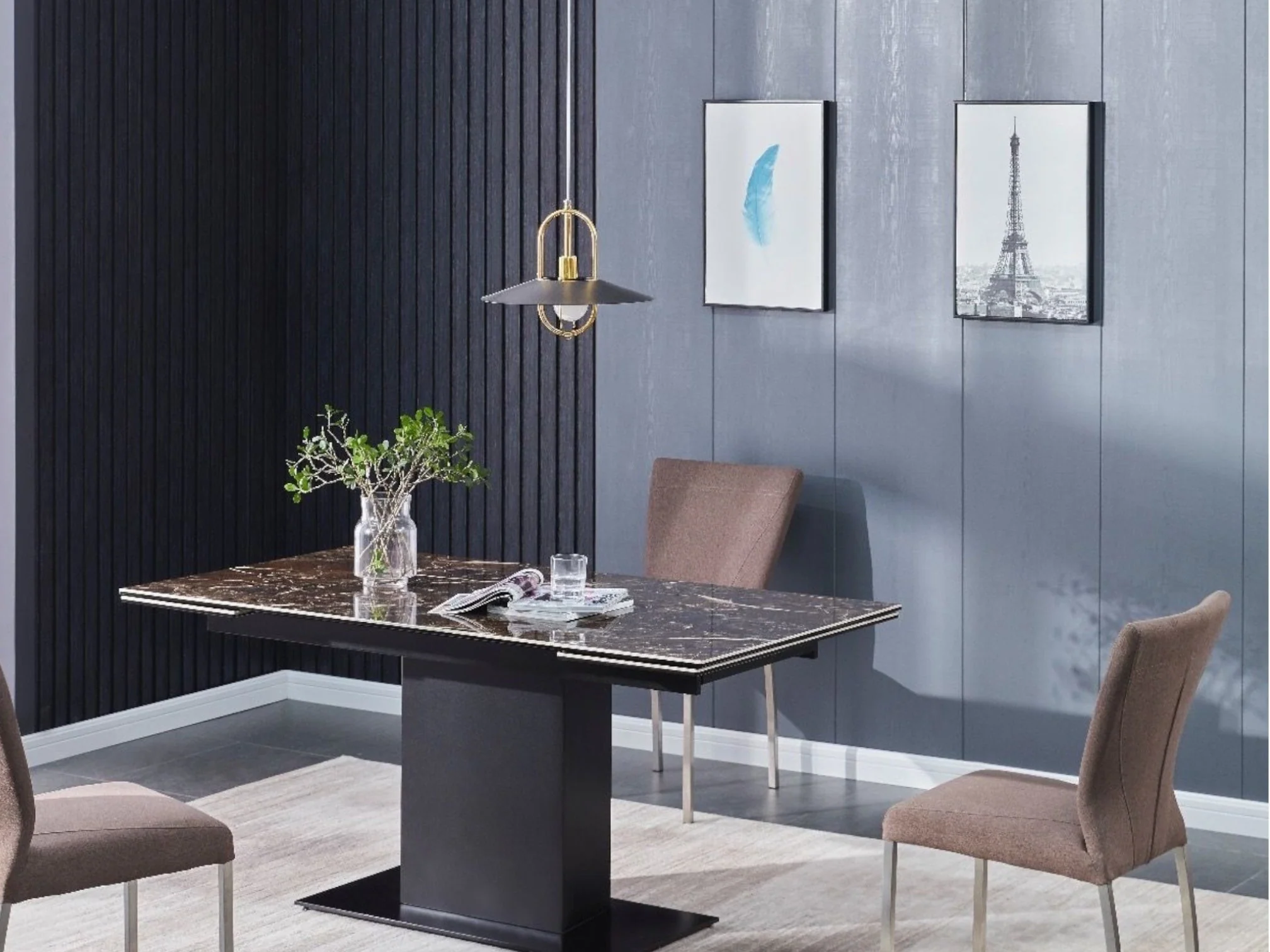 Capron Motorized Extendable Ceramic Dining Table - Image 7