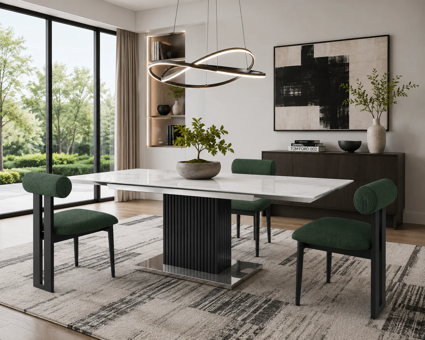 Clarksville Ceramic Motorized Extendable Dining Table - Image 12