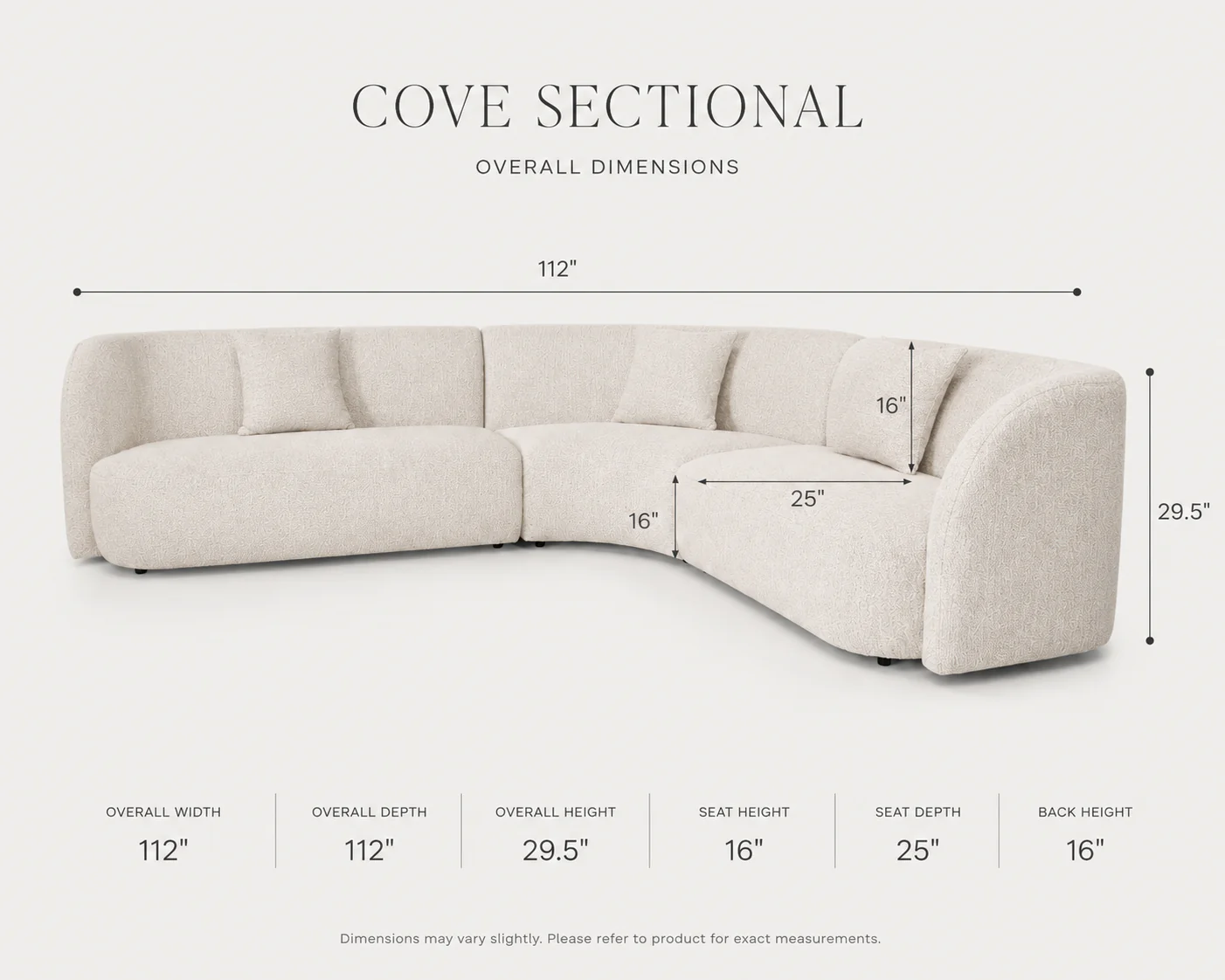 Cove L-Shaped 3-Piece Sectional in Light Sand - Image 2