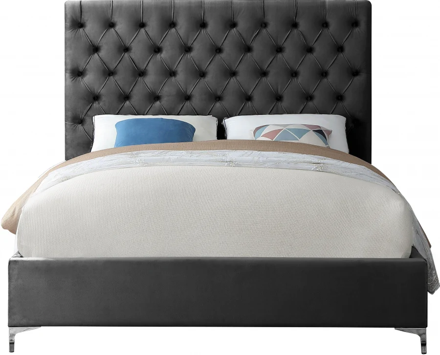 Cruz Velvet Upholstered Bed - Image 12