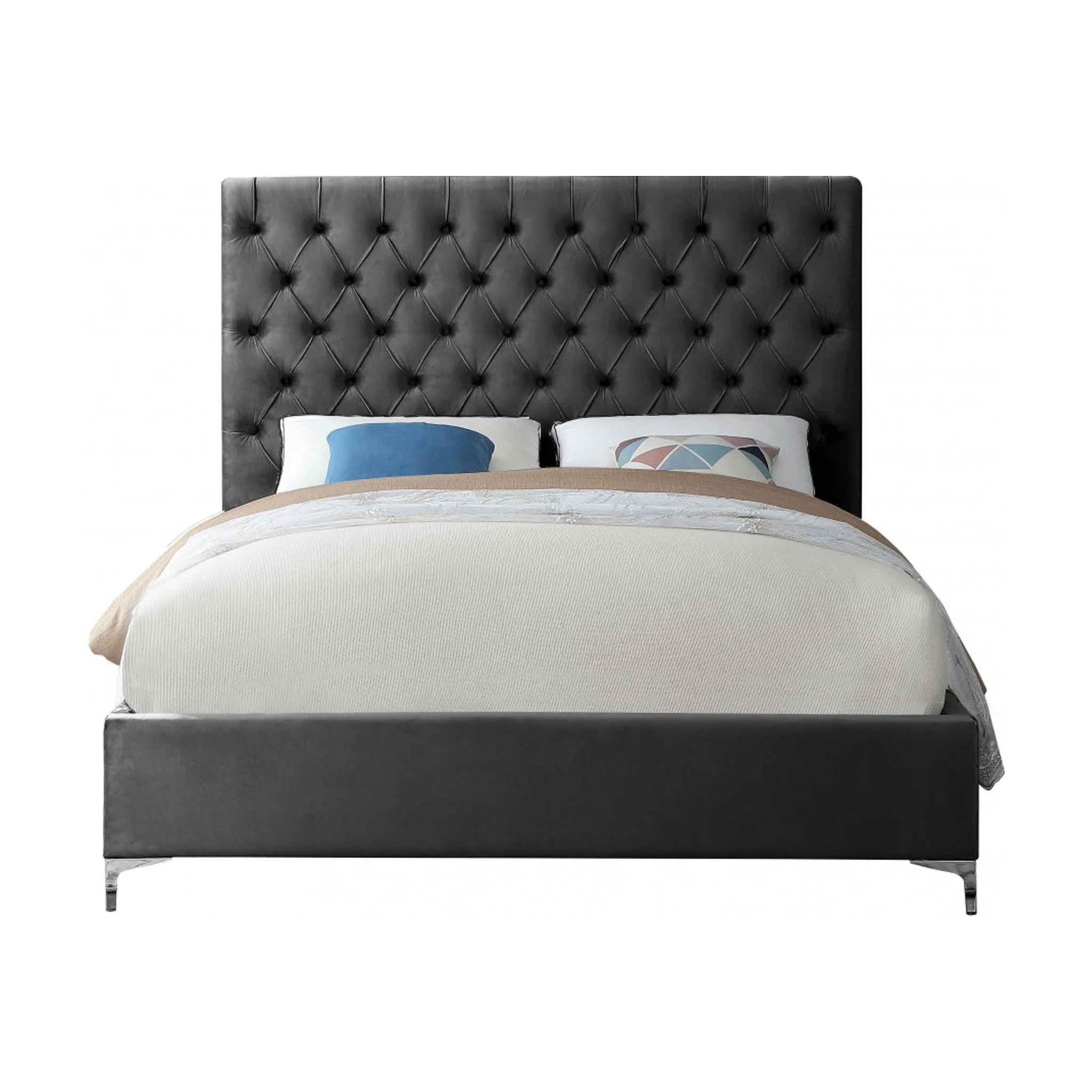 Cruz Velvet Upholstered Bed - Image 22