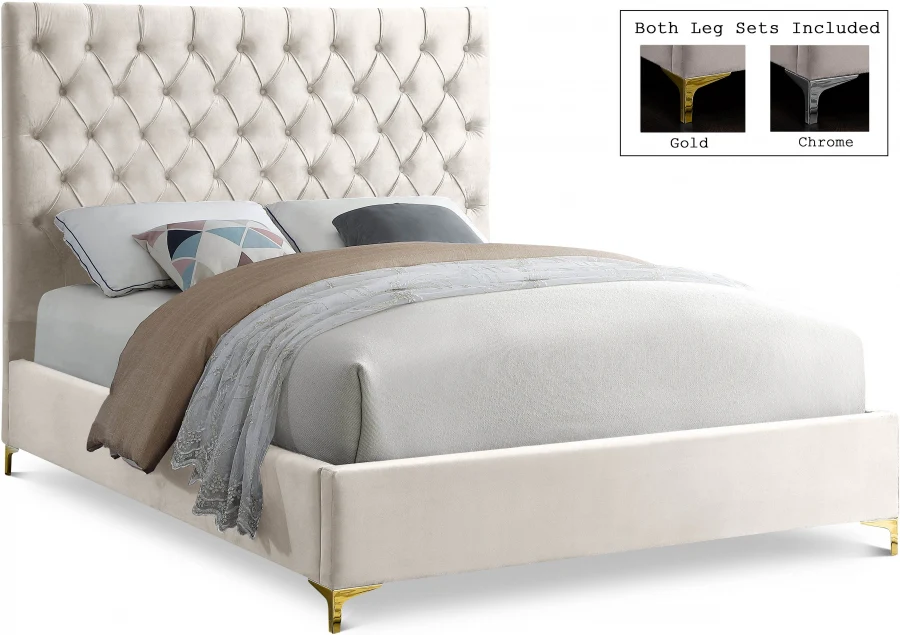 Cruz Velvet Upholstered Bed - Image 5