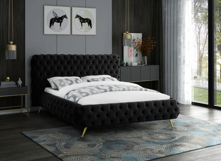 Cruz Velvet Upholstered Bed - Image 9