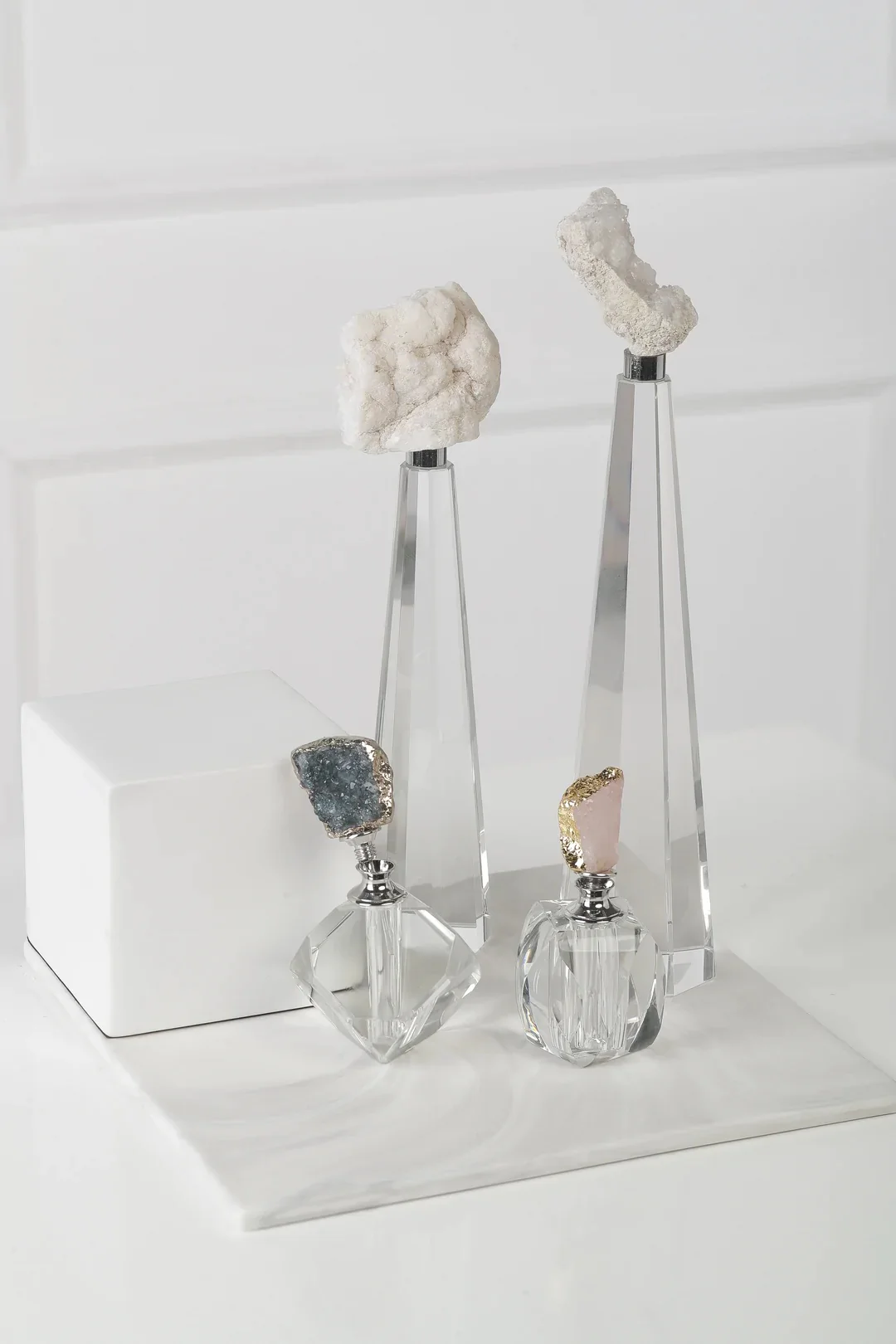Crystal & Agate Stone Perfume Bottle - Image 5