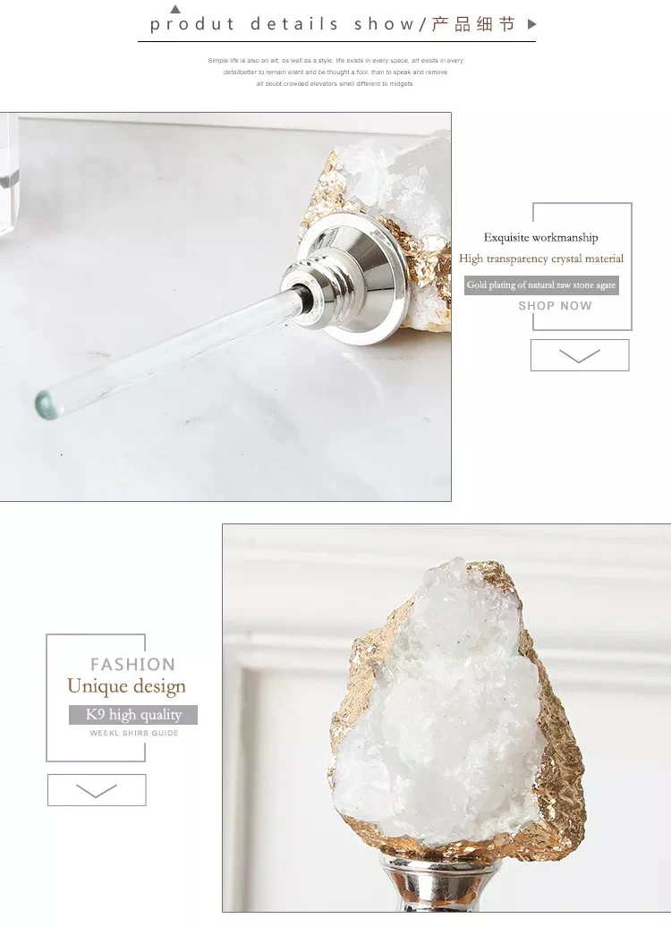 Crystal & Agate Stone Perfume Bottle - Image 6