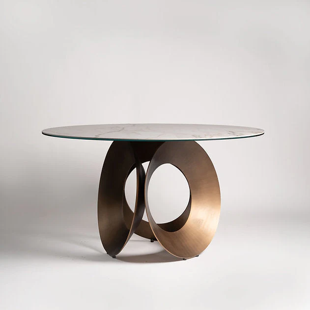 54" Dayton Ceramic Round Dining Table - Image 4