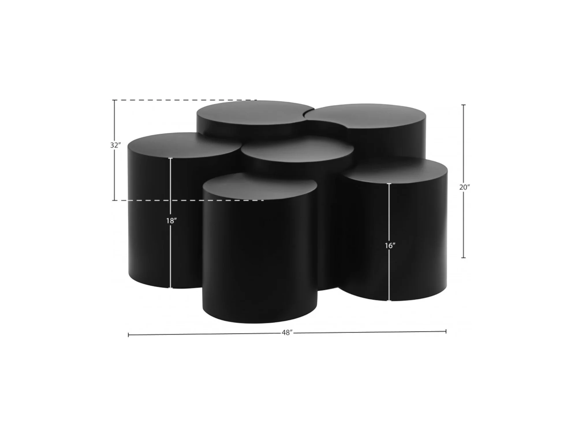 Dion Iron Nesting 6-Piece. Modular Coffee Table - Image 4