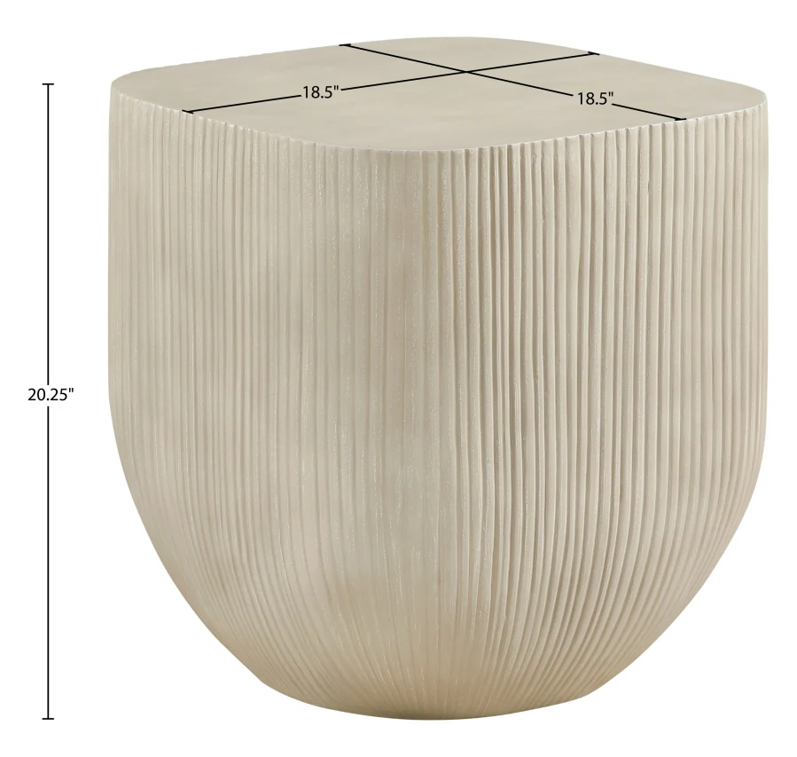 Dustin Concrete Indoor/Outdoor End / Side Table - Image 5