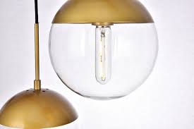 Solar 7 Lights Brass Pendant With Clear Glass - Image 5