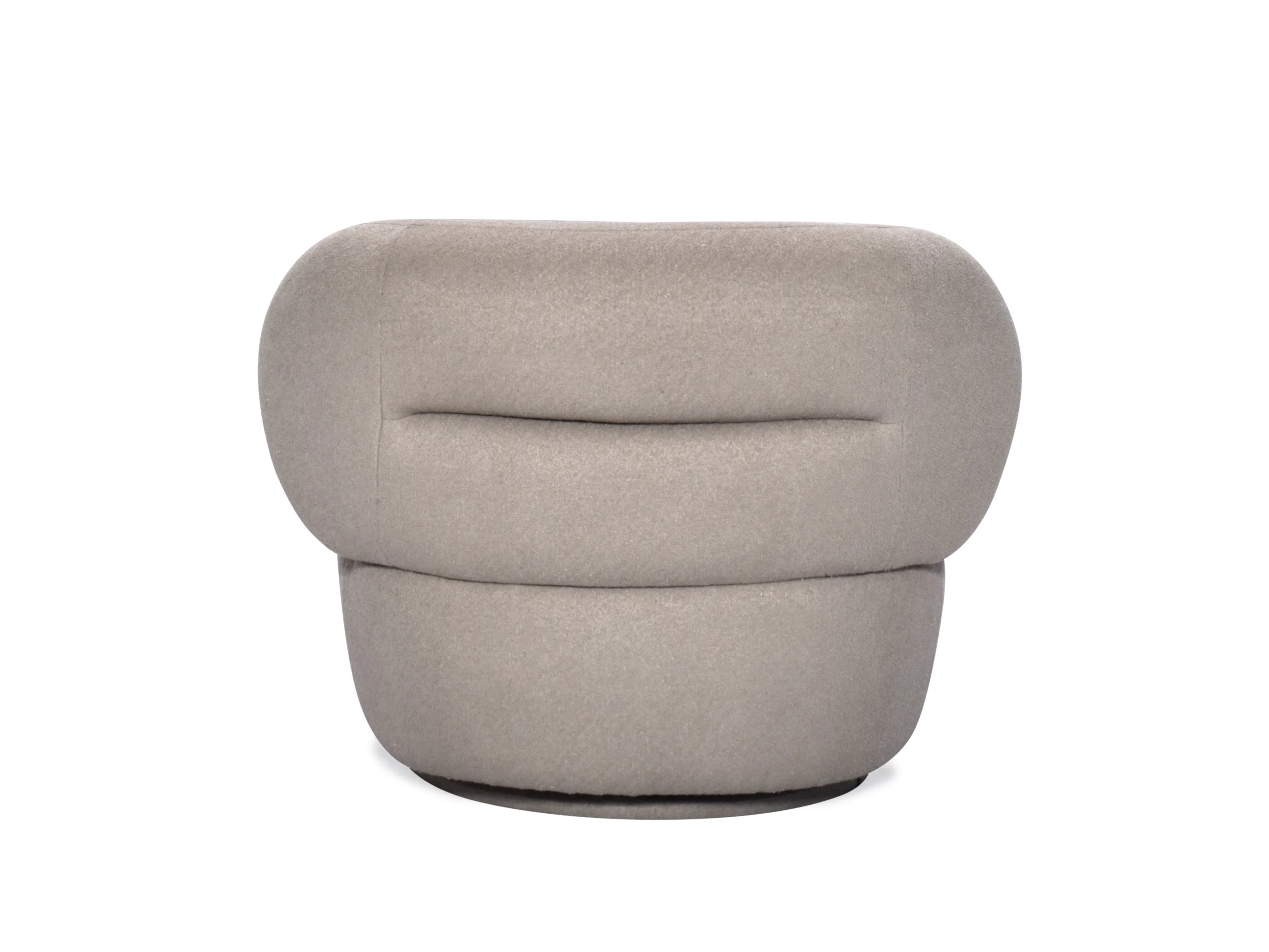 Eclipse Performance Boucle Swivel Accent Chair Taupe - Image 7