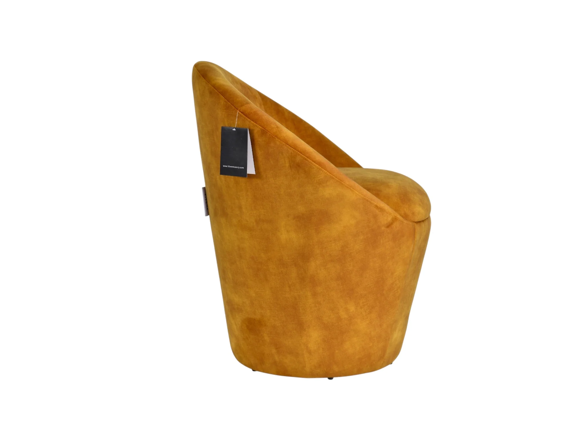 Elara Performance Saffron Velvet Dining Chair - Image 4