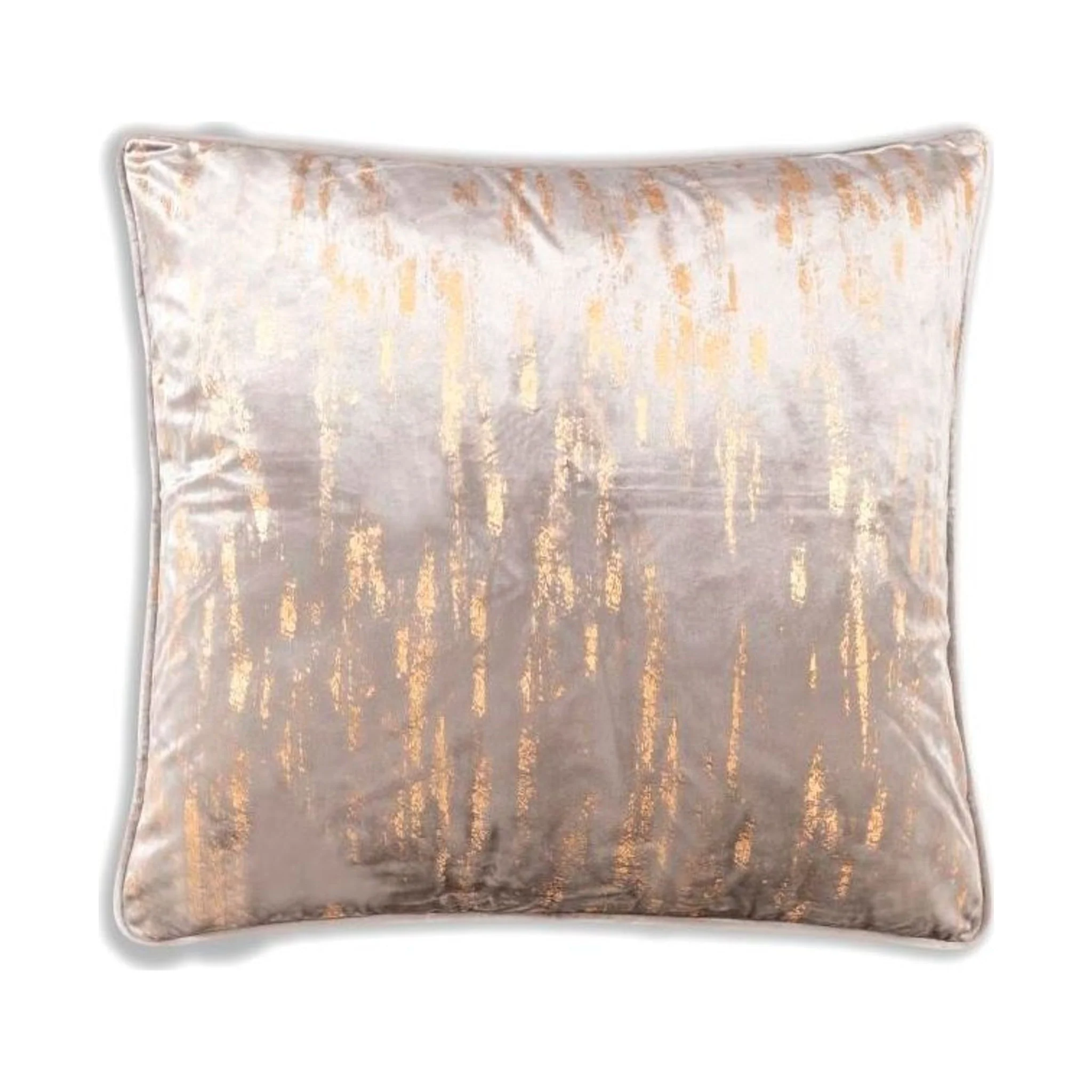Arielle Grey Velvet With Gold Metallic