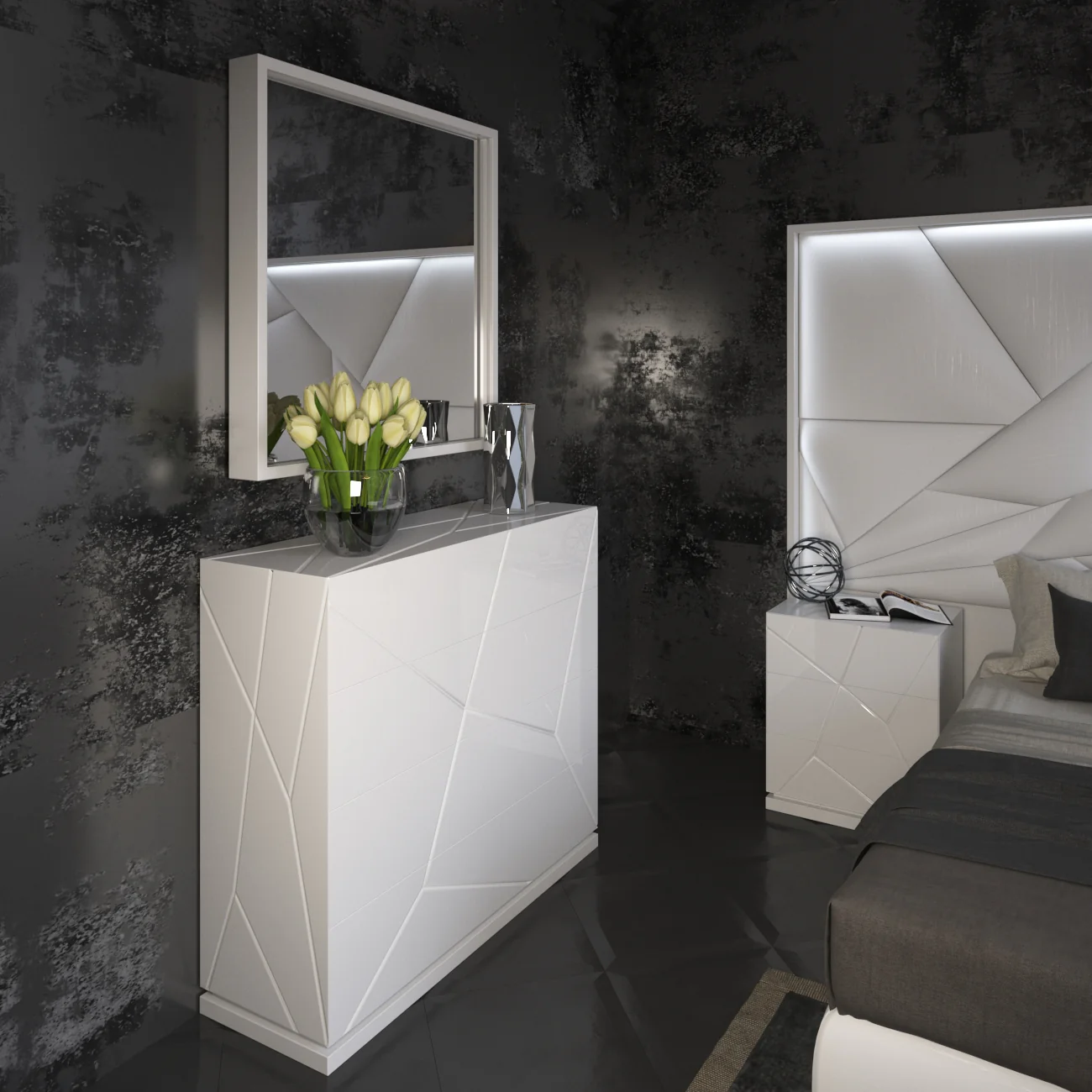 Empire Bed W/Light - Image 6