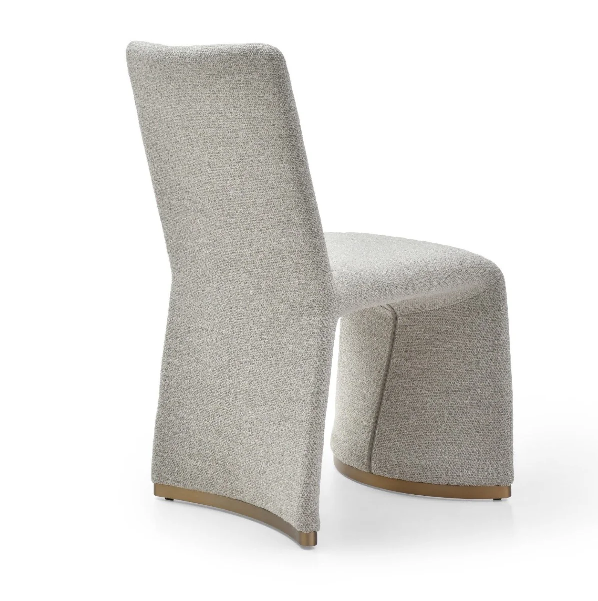 Encino Contemporary Grey And Brushed Gold Dining Chair (Set Of 2) - Image 4
