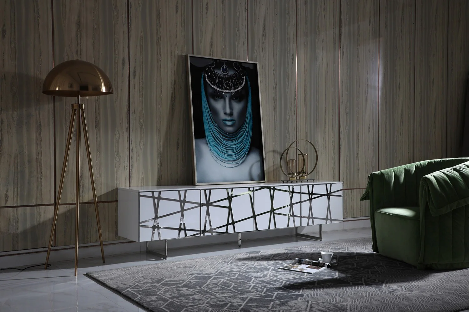 Enza Modern White Buffet - Image 9