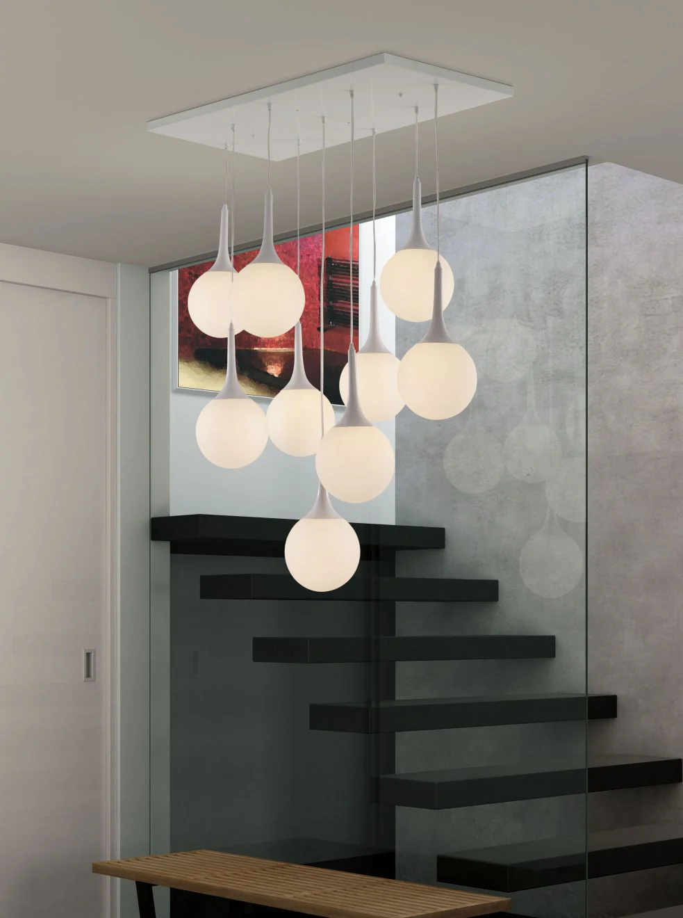 Epsilon White Ceiling Lamp - Image 4