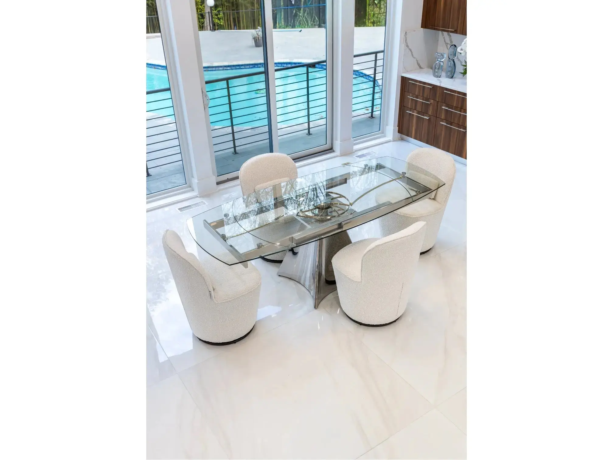Equinox Extendable Glass Dining Table - Image 6